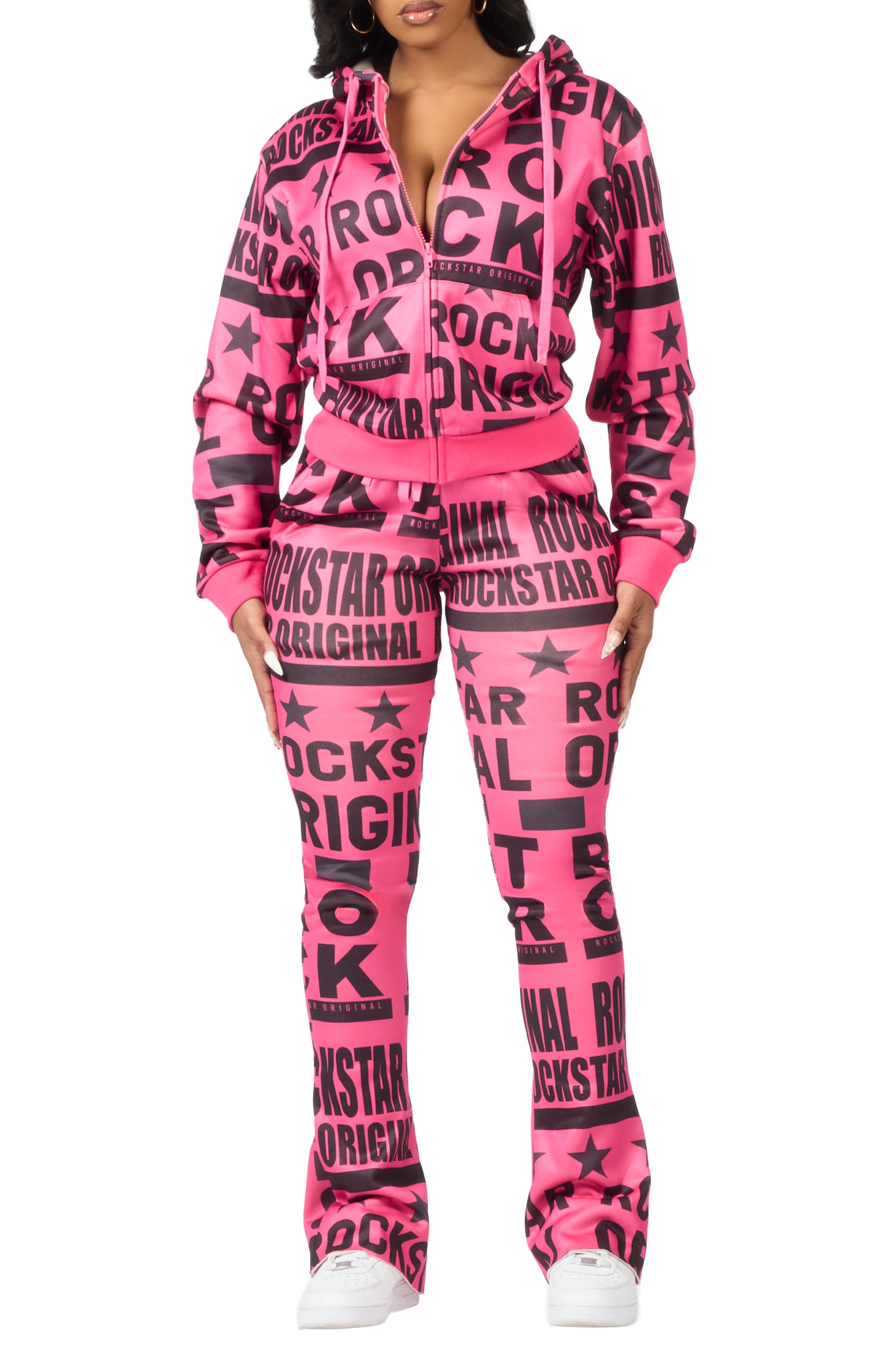 Rikelle Hot Pink Printed Track Set