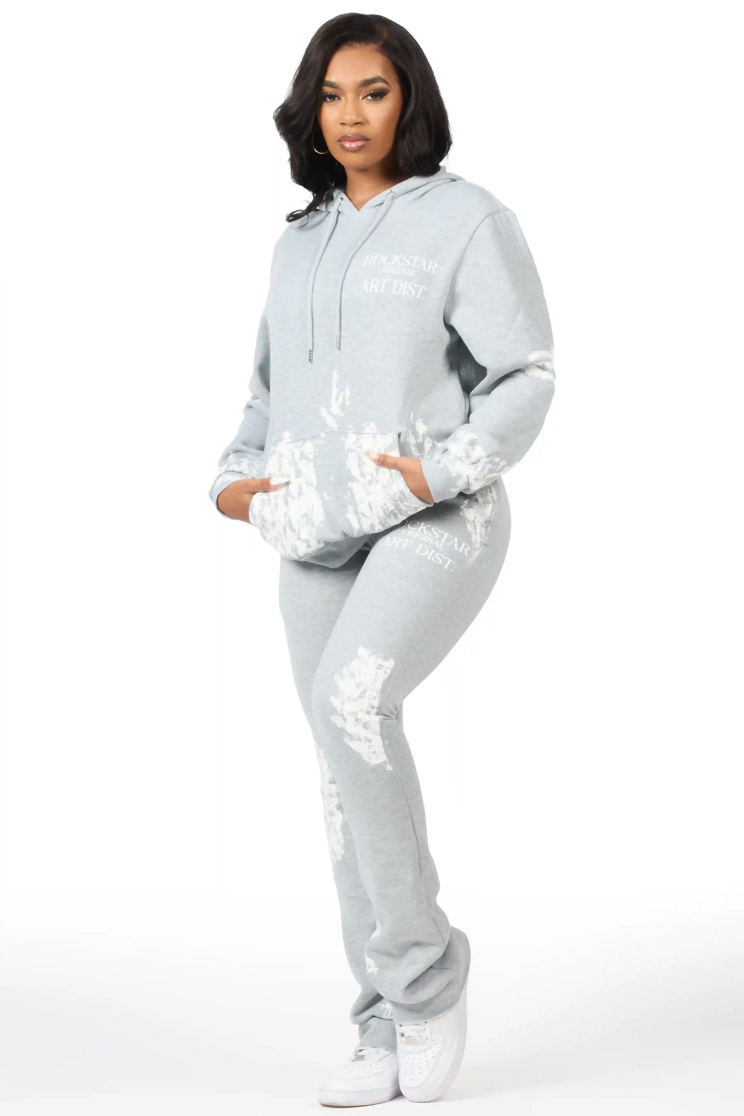 Filipa 2.0 Heather Grey Super Stacked Track Set
