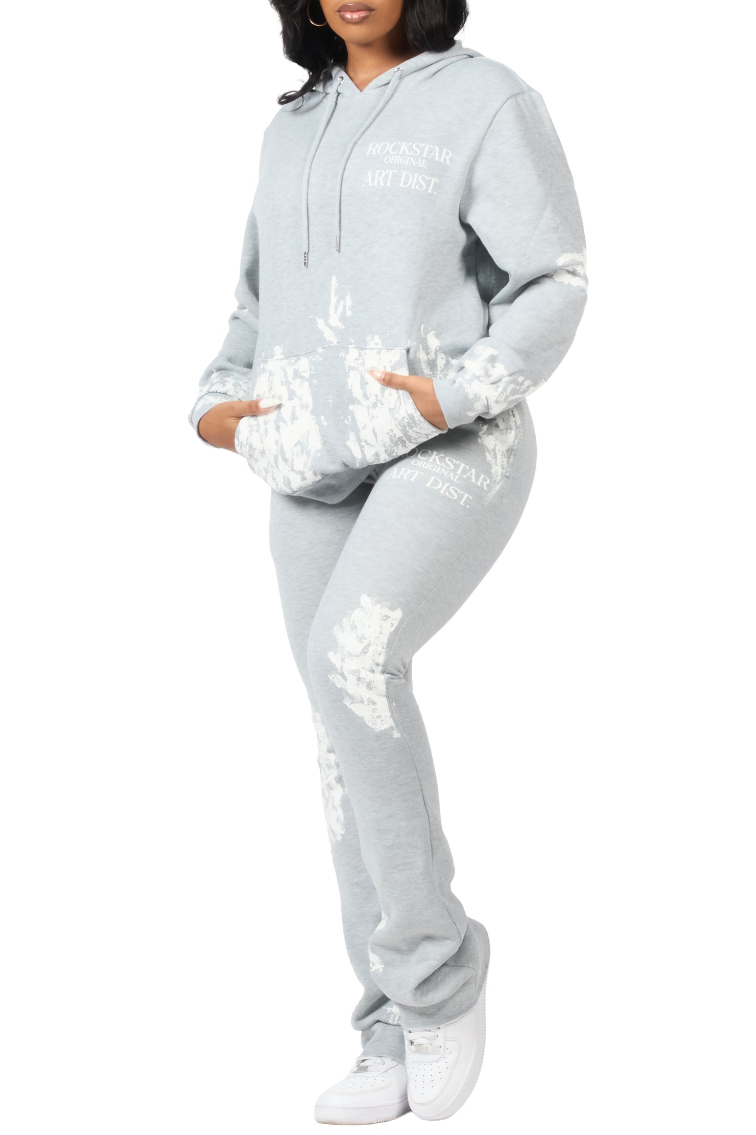 Filipa 2.0 Heather Grey Super Stacked Track Set