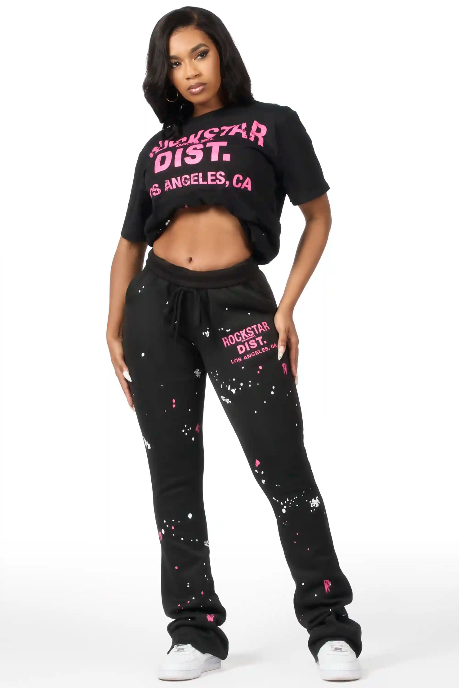 Jalynn Black T-Shirt Trackset