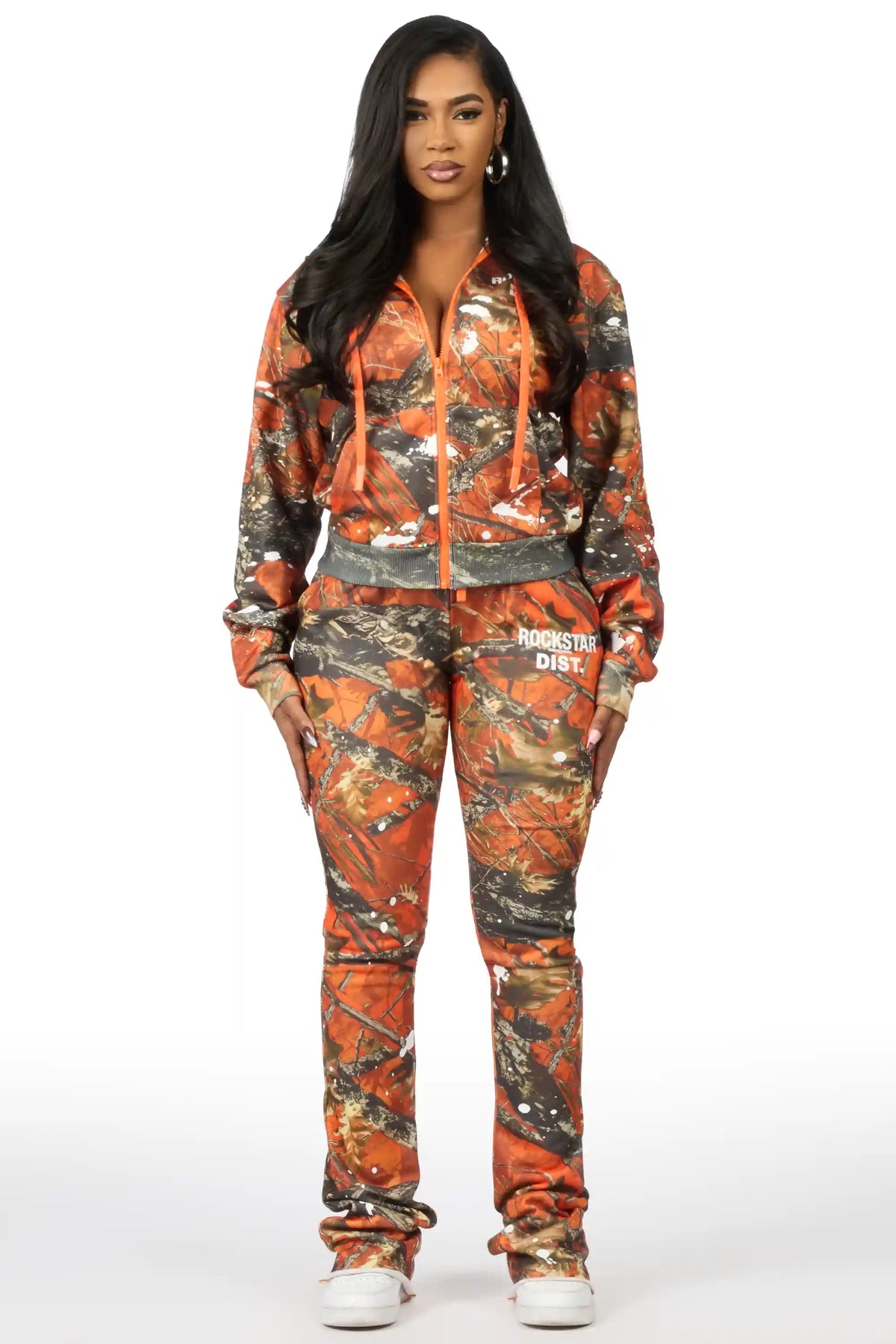 Halloway Orange Tree Camo Zip Up Super Stacked Trackset