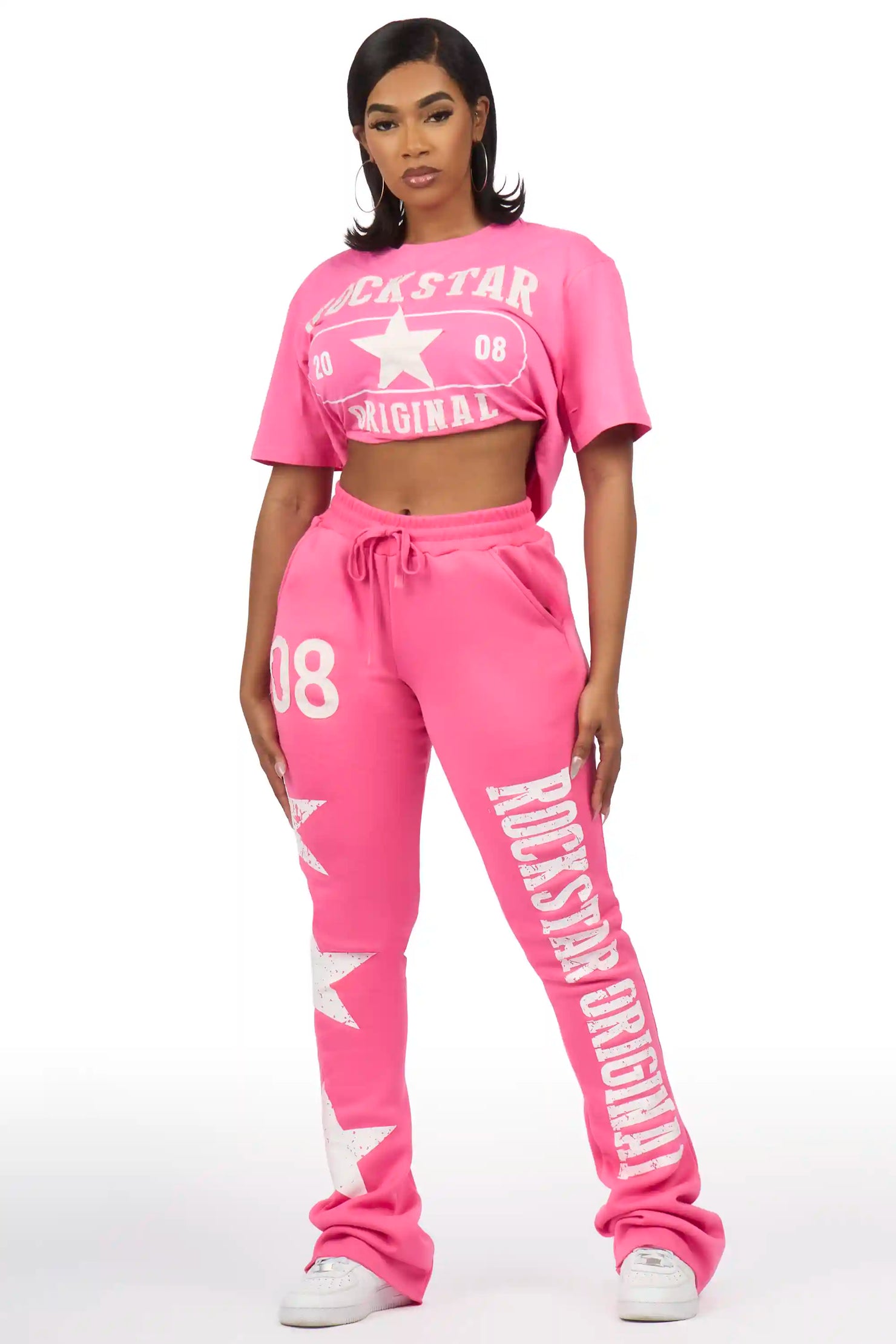 Chavonne Bubblegum Pink T-Shirt Trackset