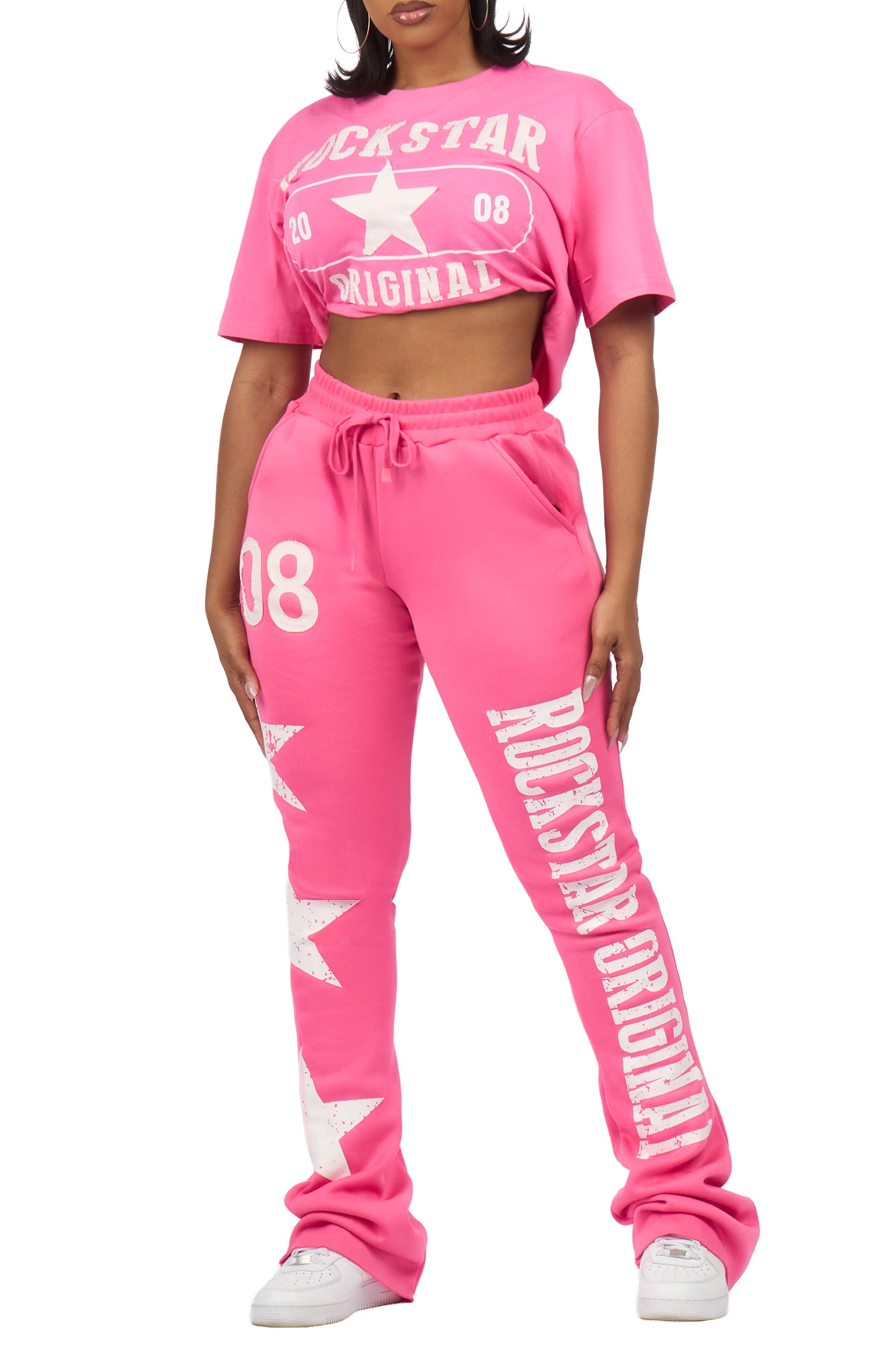 Chavonne Bubblegum Pink T-Shirt Trackset