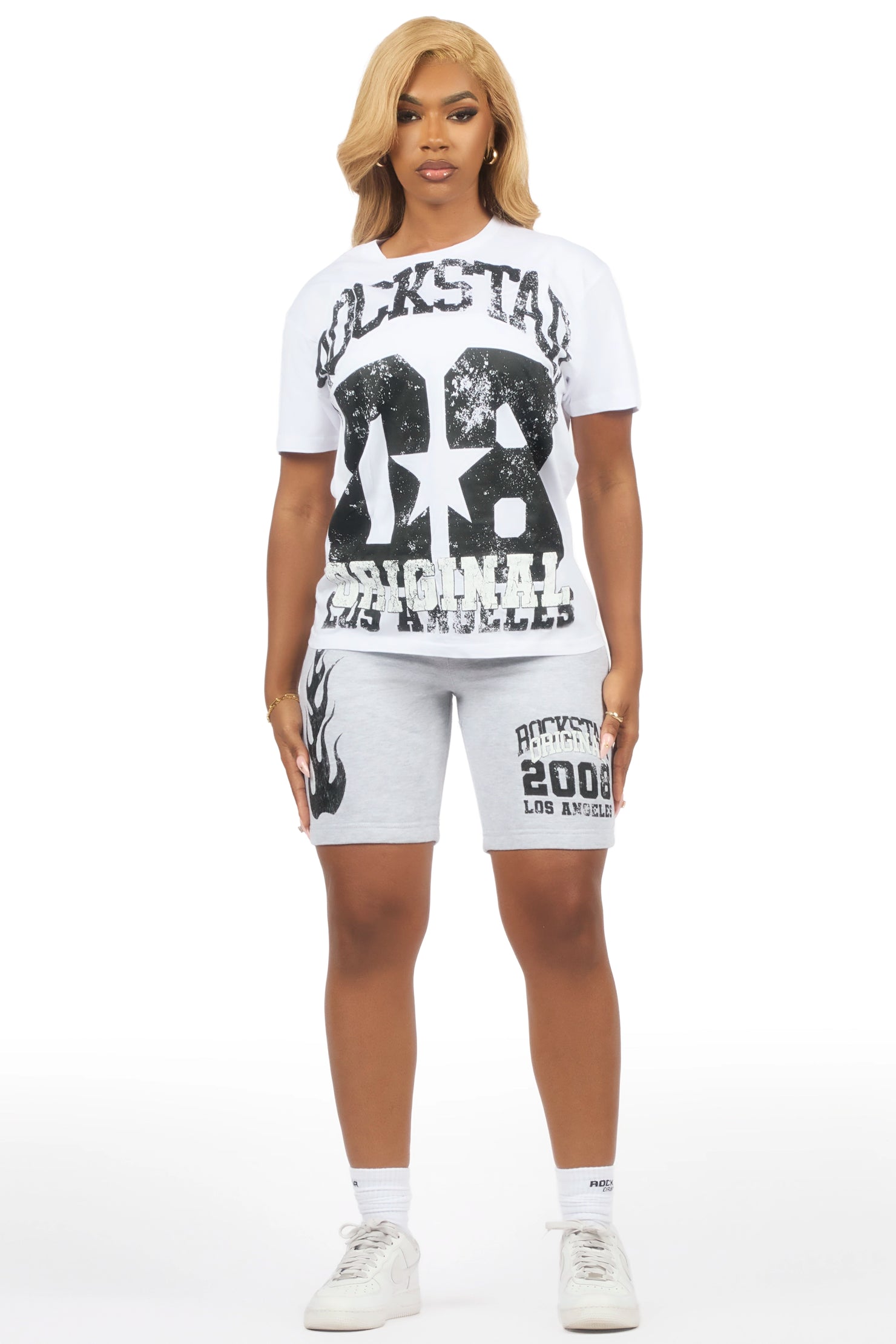 Tyanna White T-Shirt Short Set