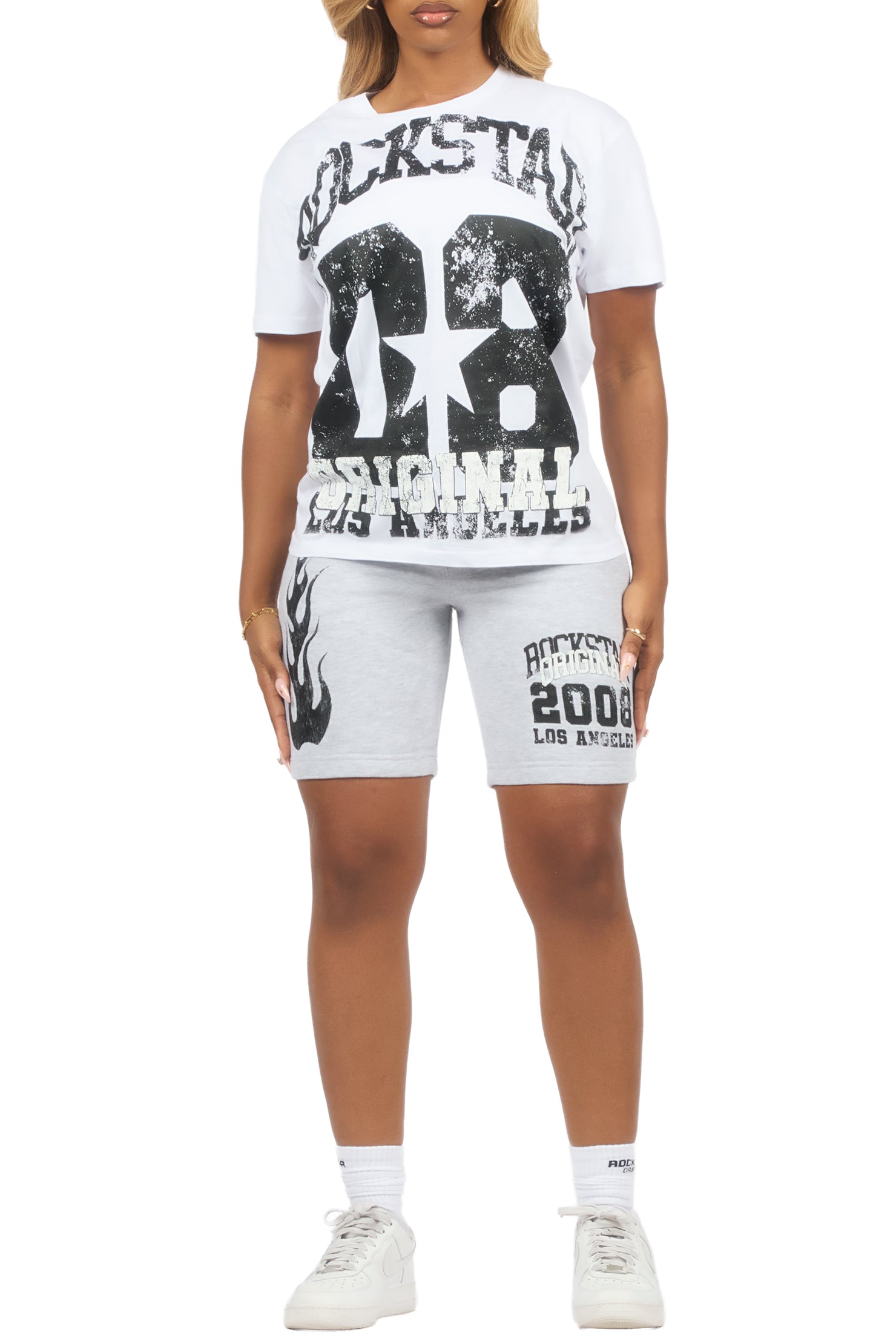 Tyanna White T-Shirt Short Set