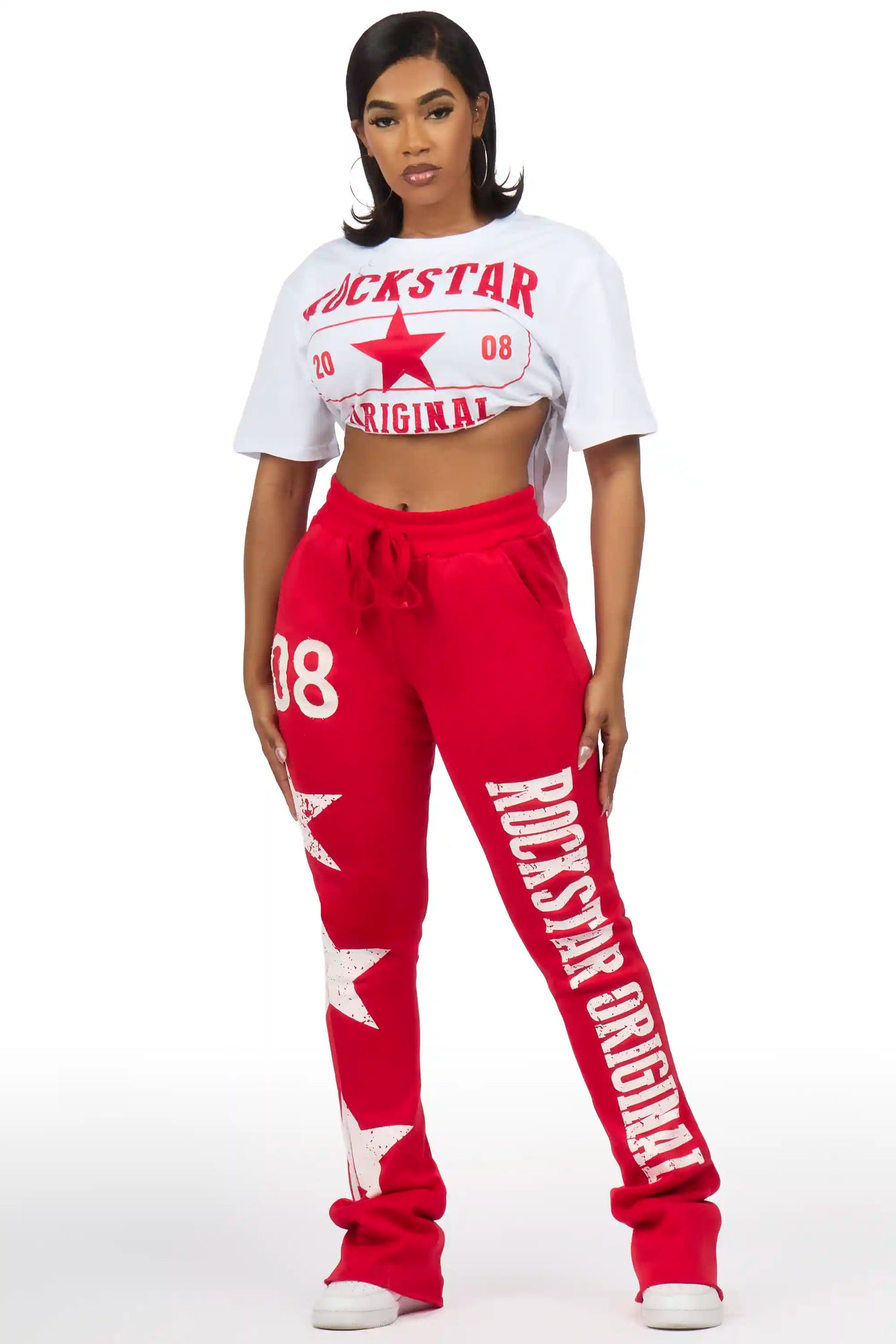 Chavonne White/Red T-Shirt Trackset