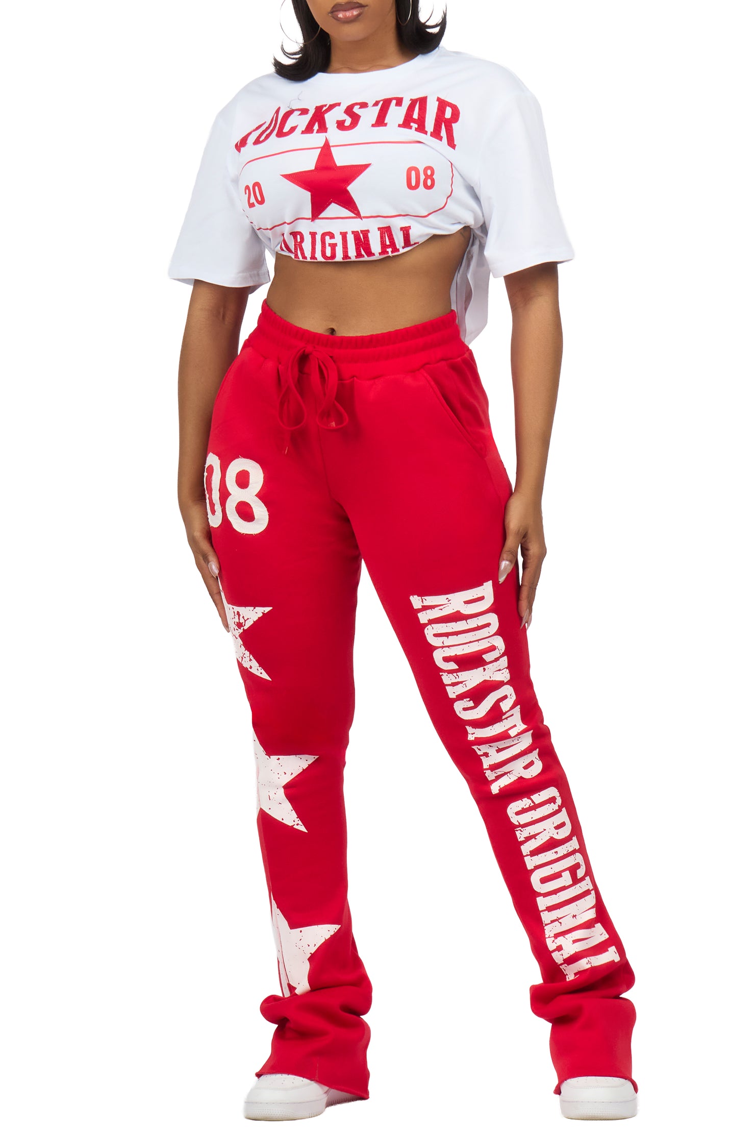 Chavonne White/Red T-Shirt Trackset