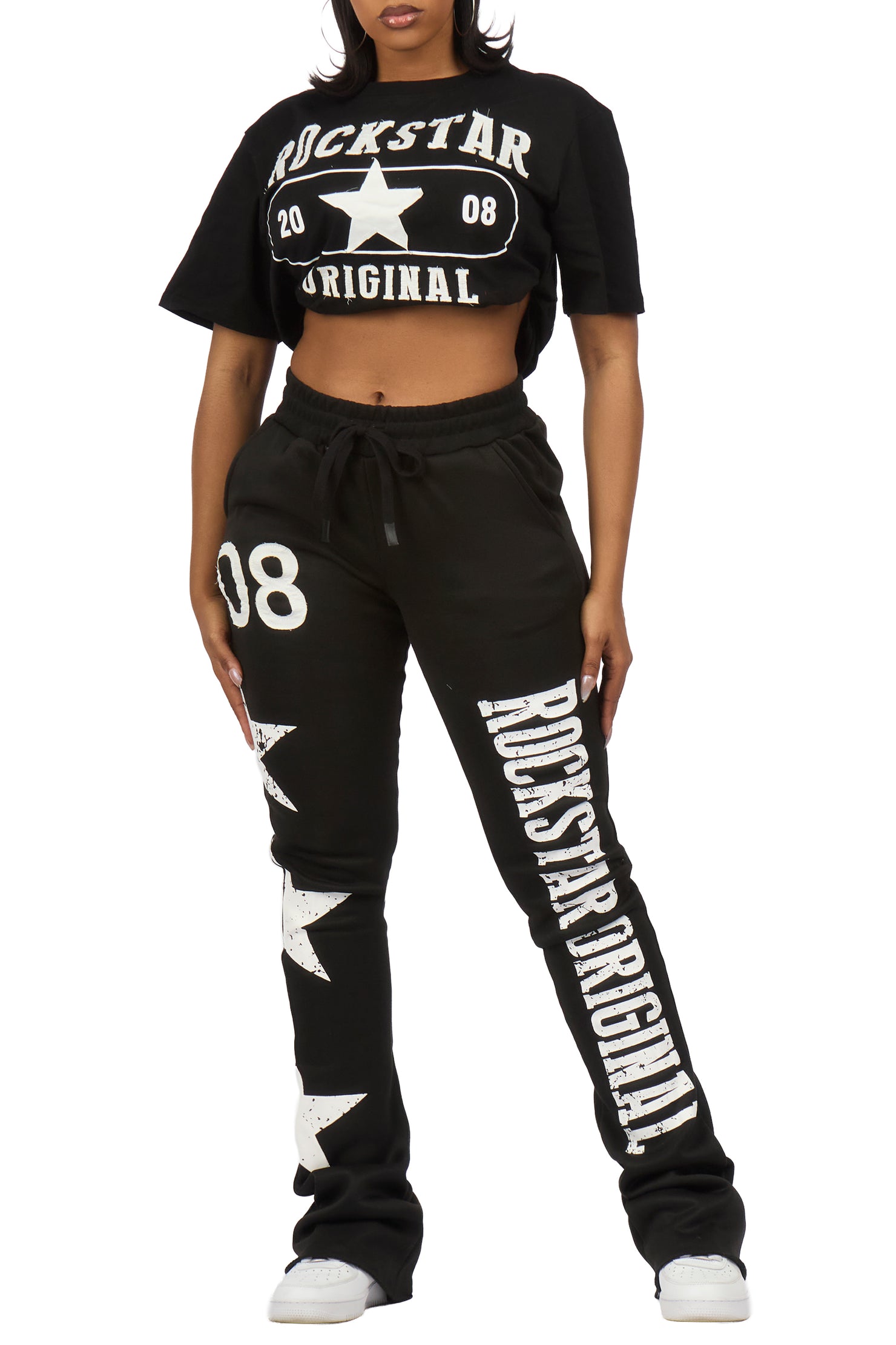 Chavonne Black T-Shirt Trackset