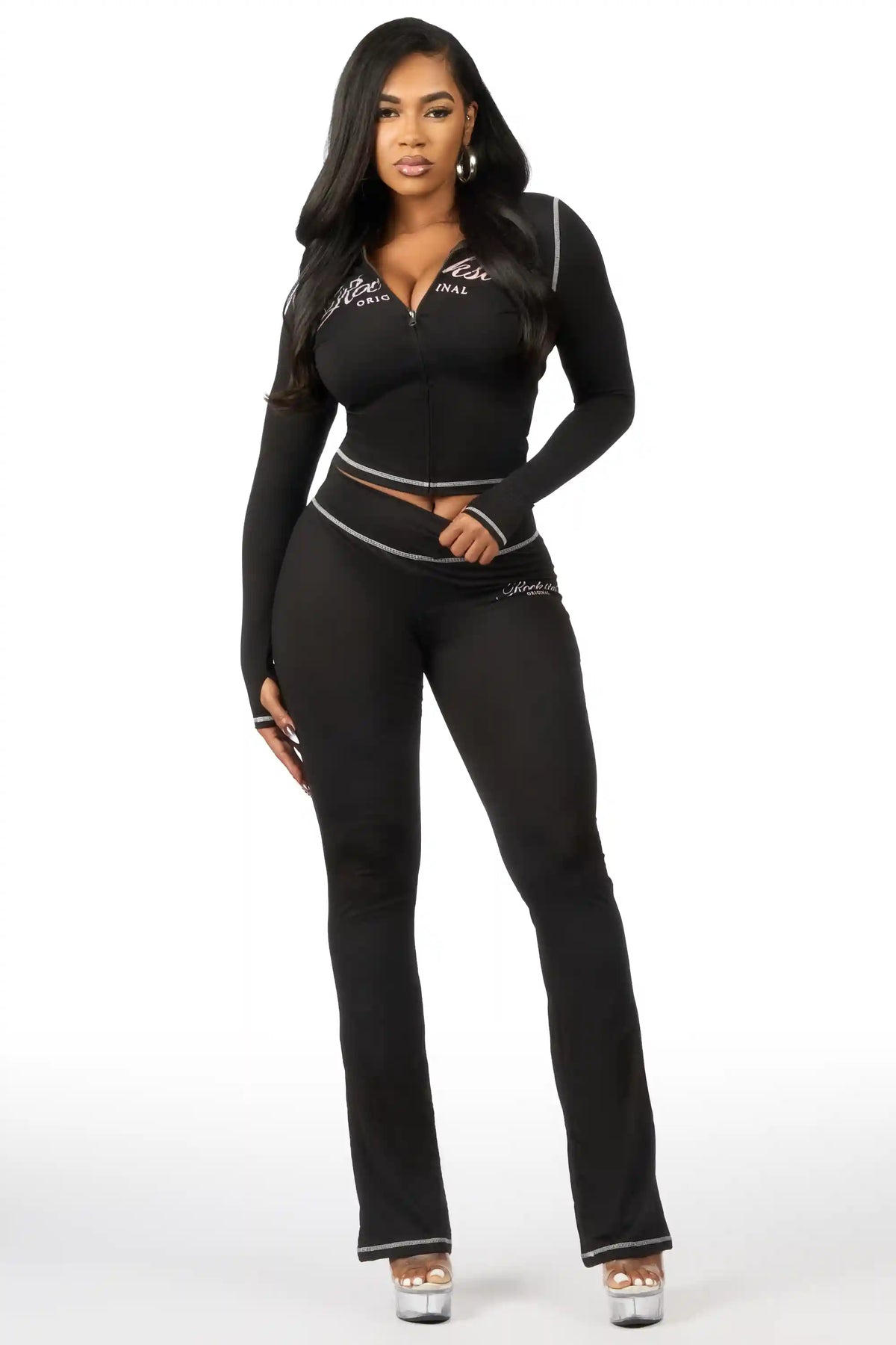 Arzena Black Track Pant
