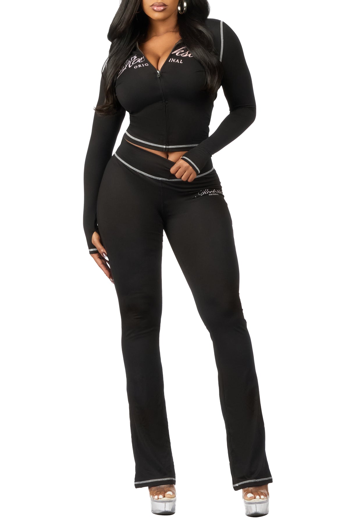 Arzena Black Track Pant