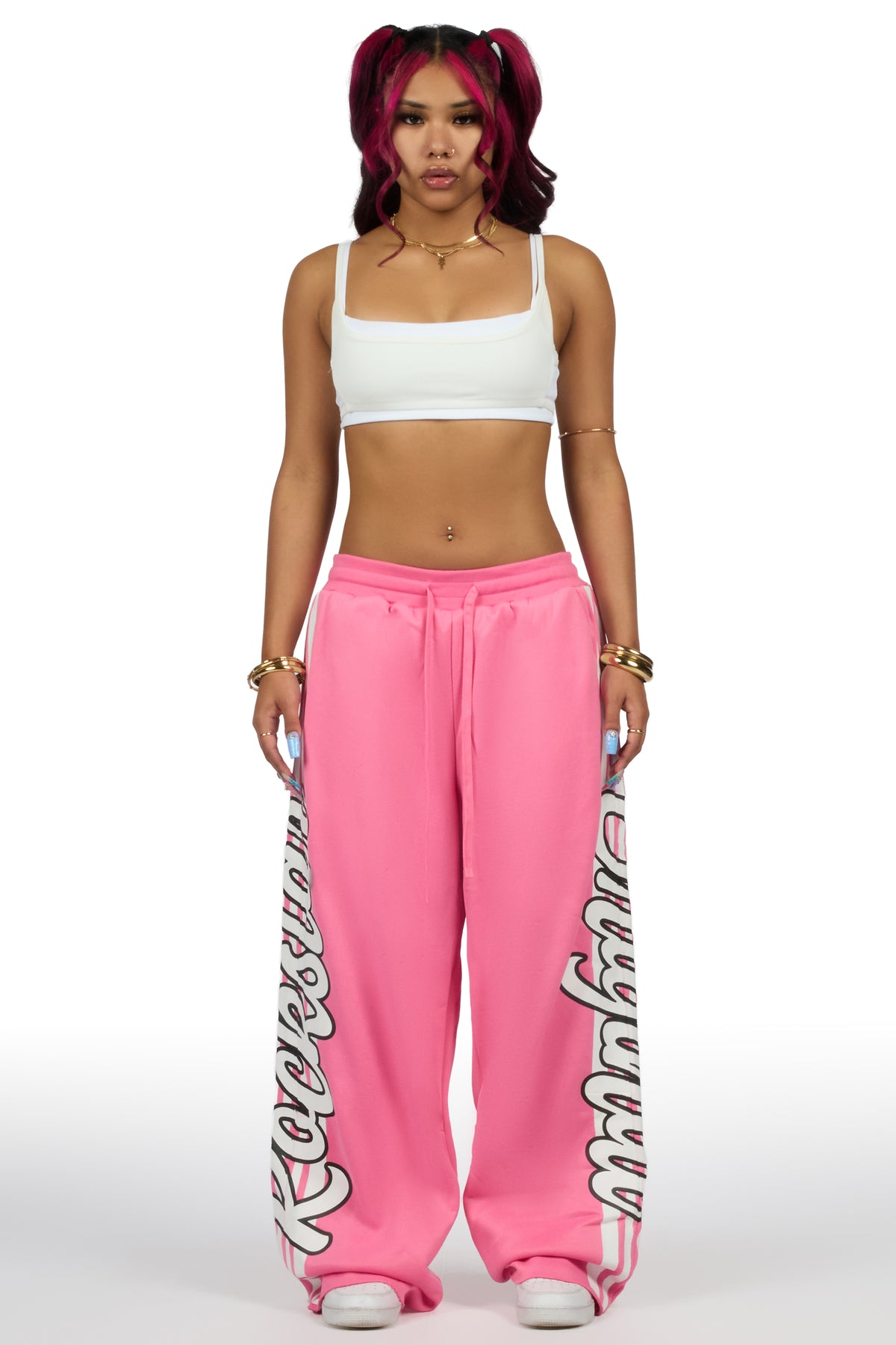 Trinnity Pink Baggy Track Pant