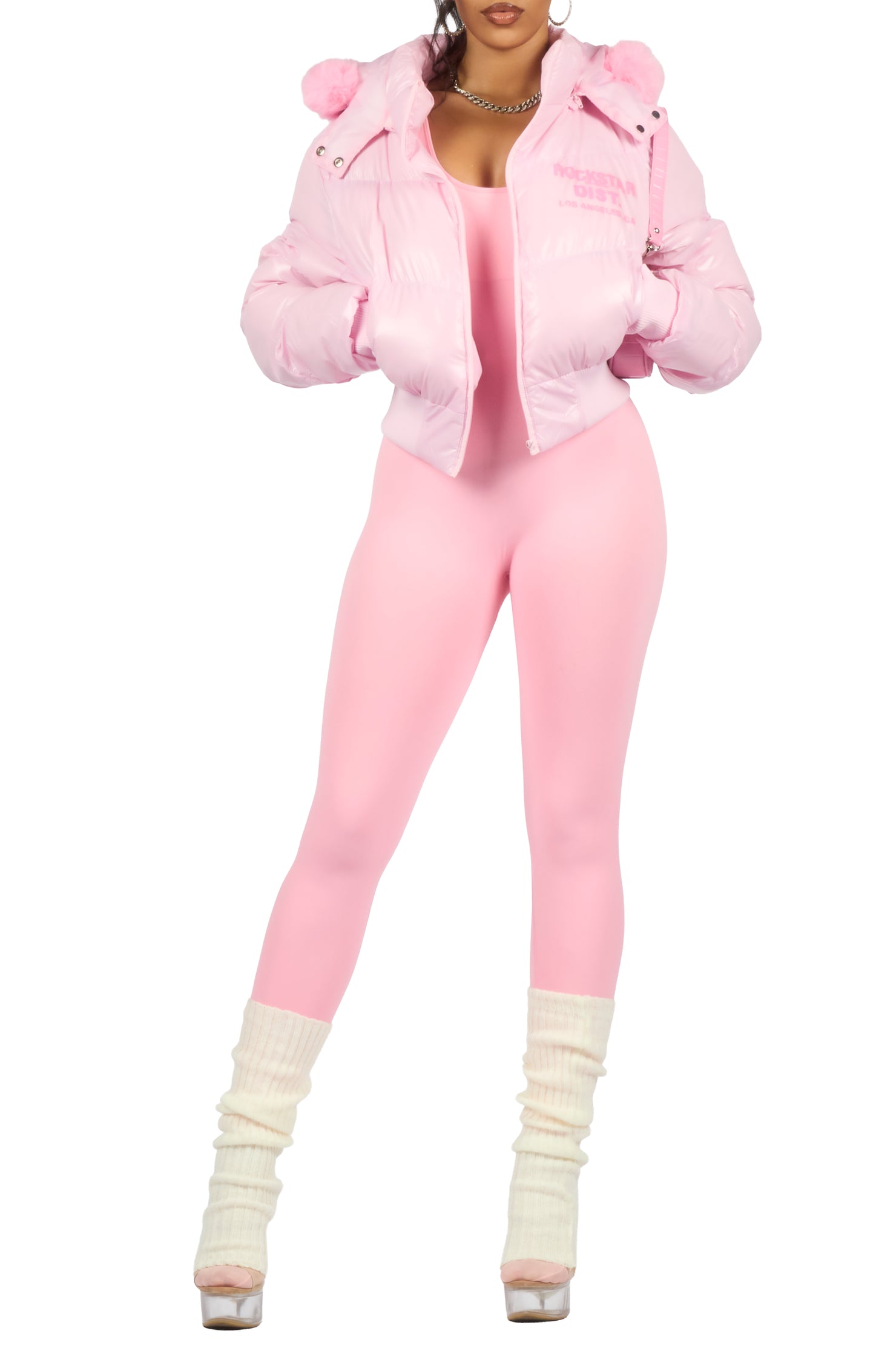 Moncia Pink Puffer Jacket