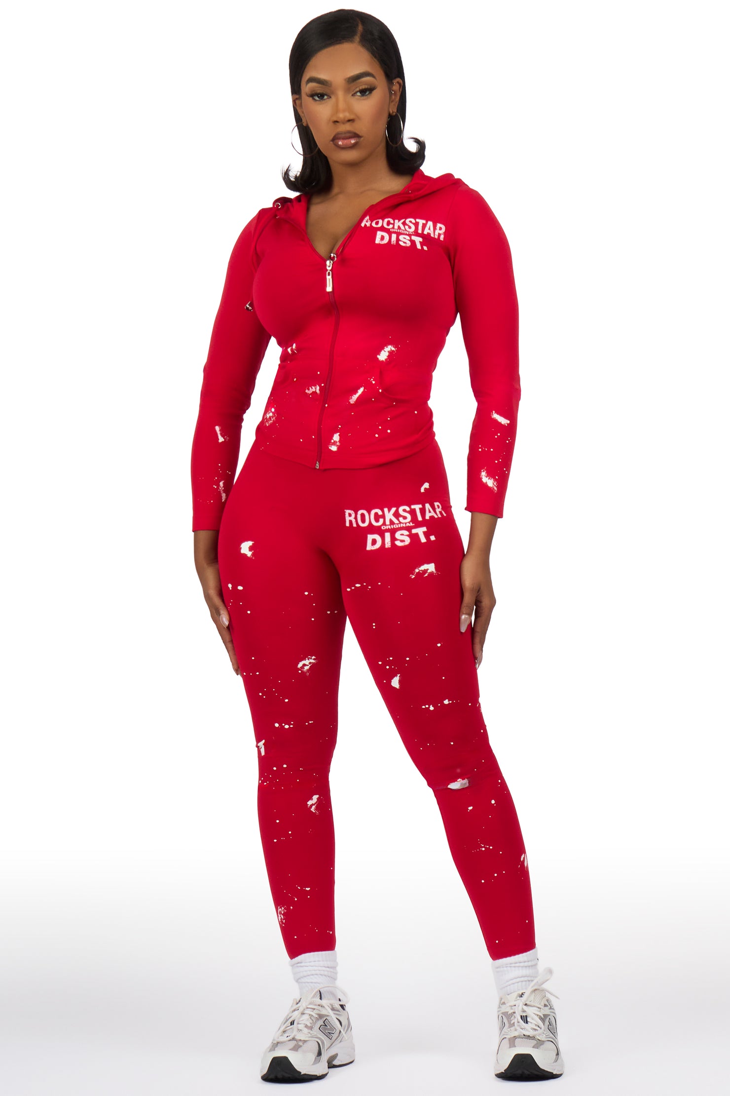 Nikki Red Painted Active Set