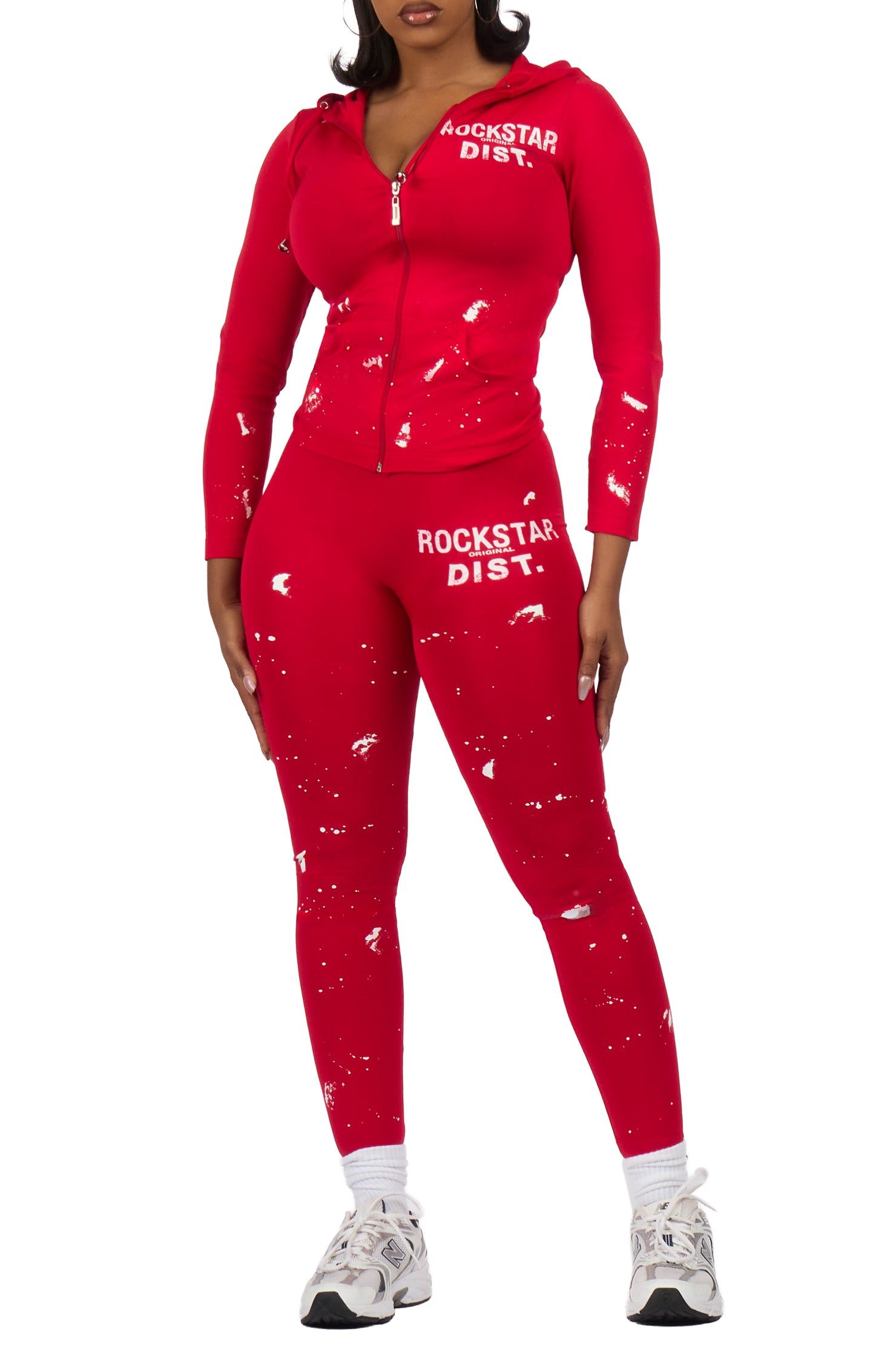 Nikki Red Painted Active Set
