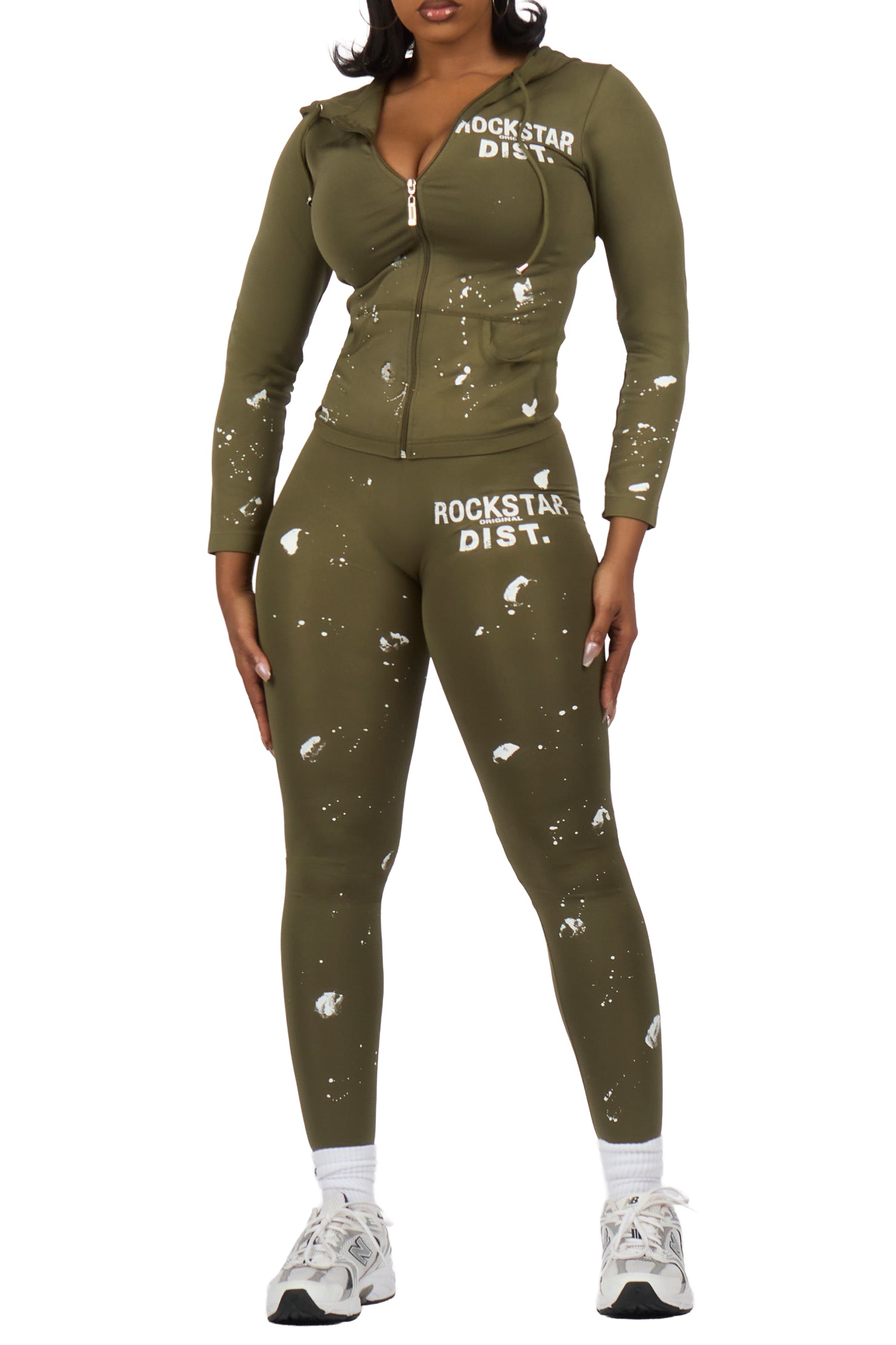 Nikki Olive Painted Active Set