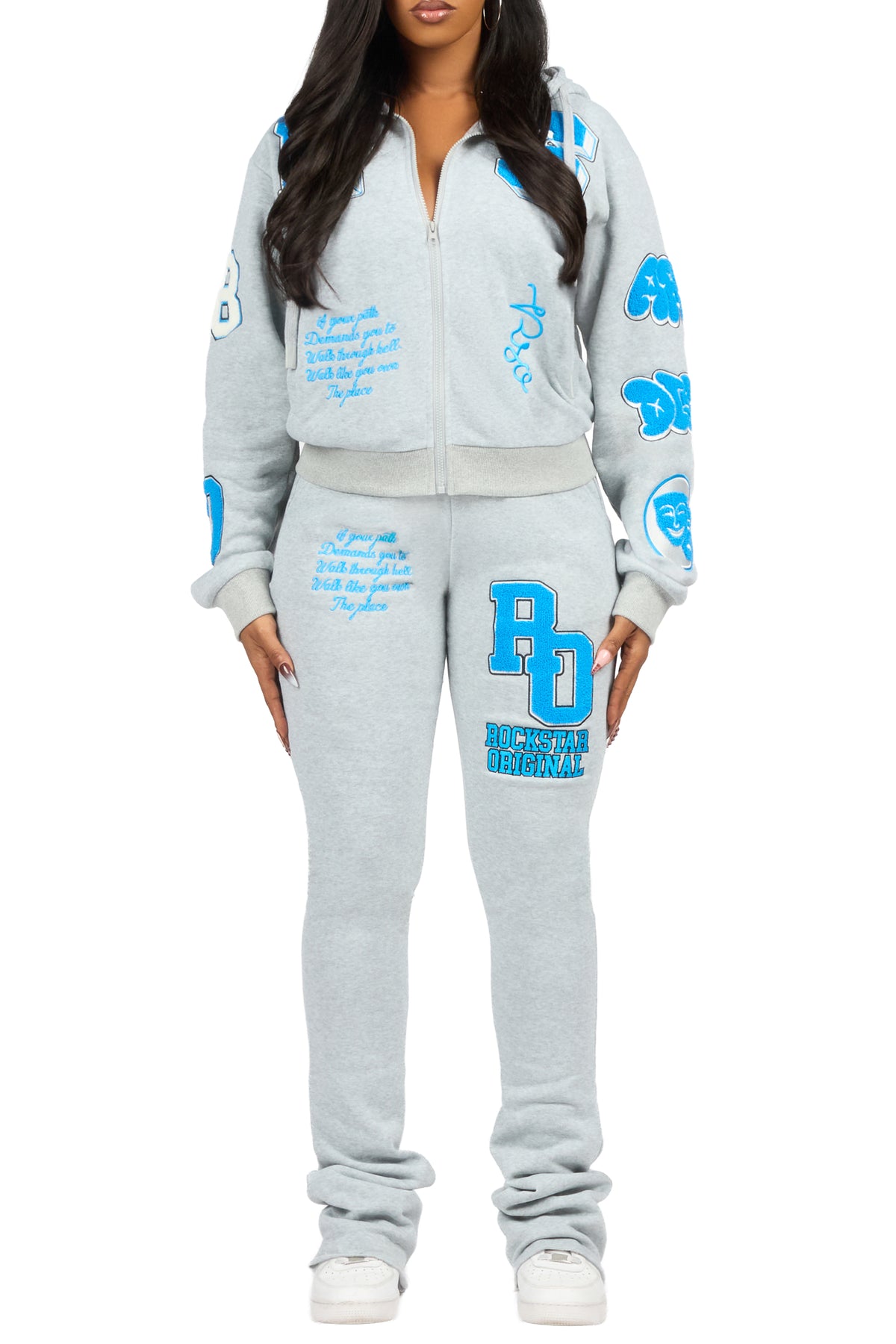 Leslee Heather Grey Super Stacked Trackset