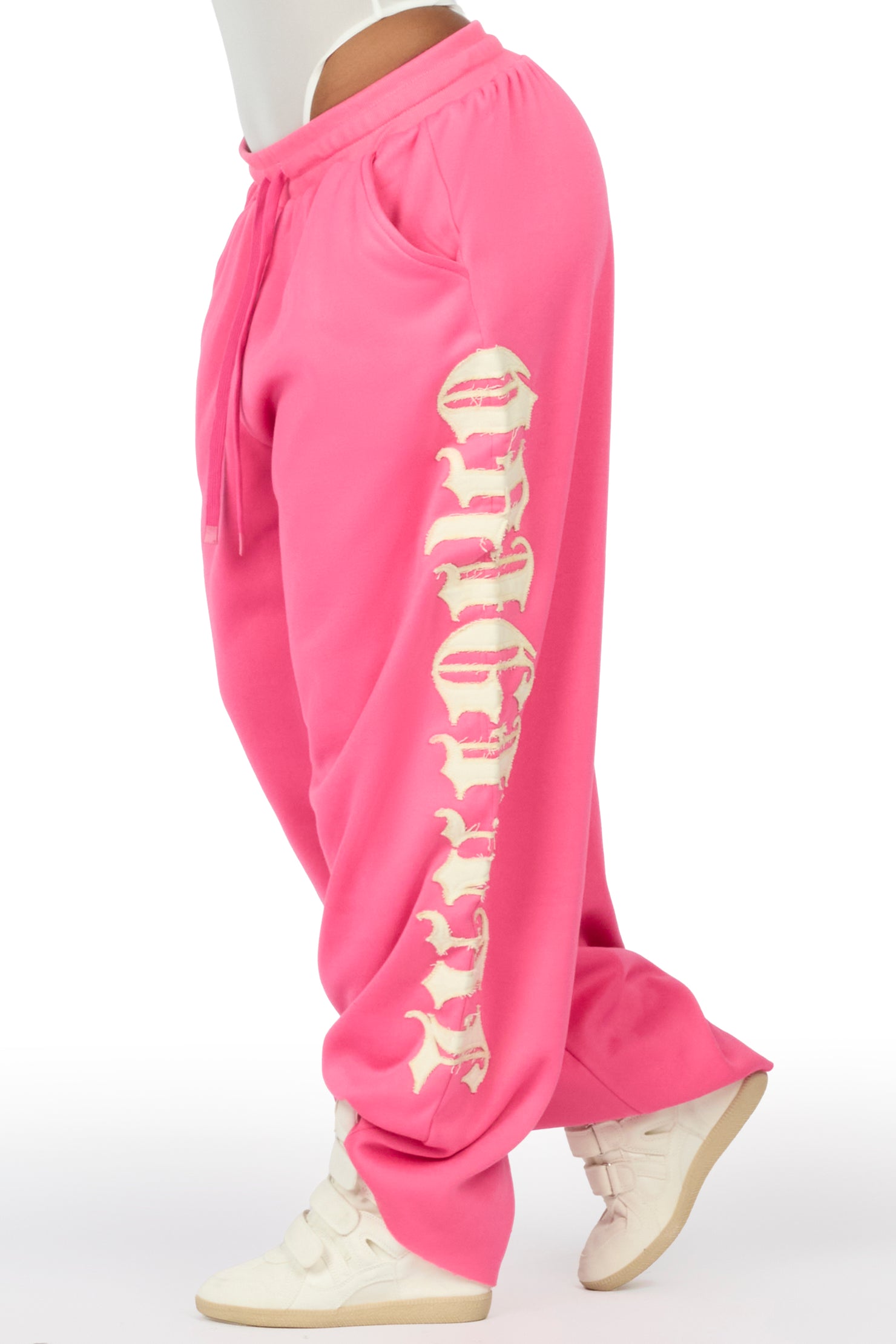 Camrona Pink Patched Baggy Track Pant