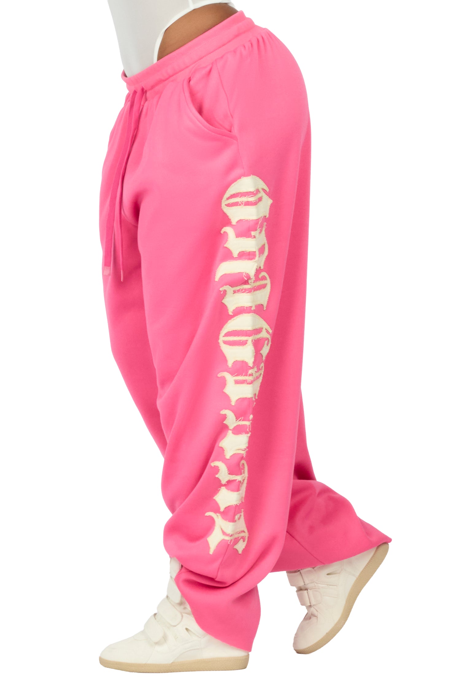 Camrona Pink Patched Baggy Track Pant