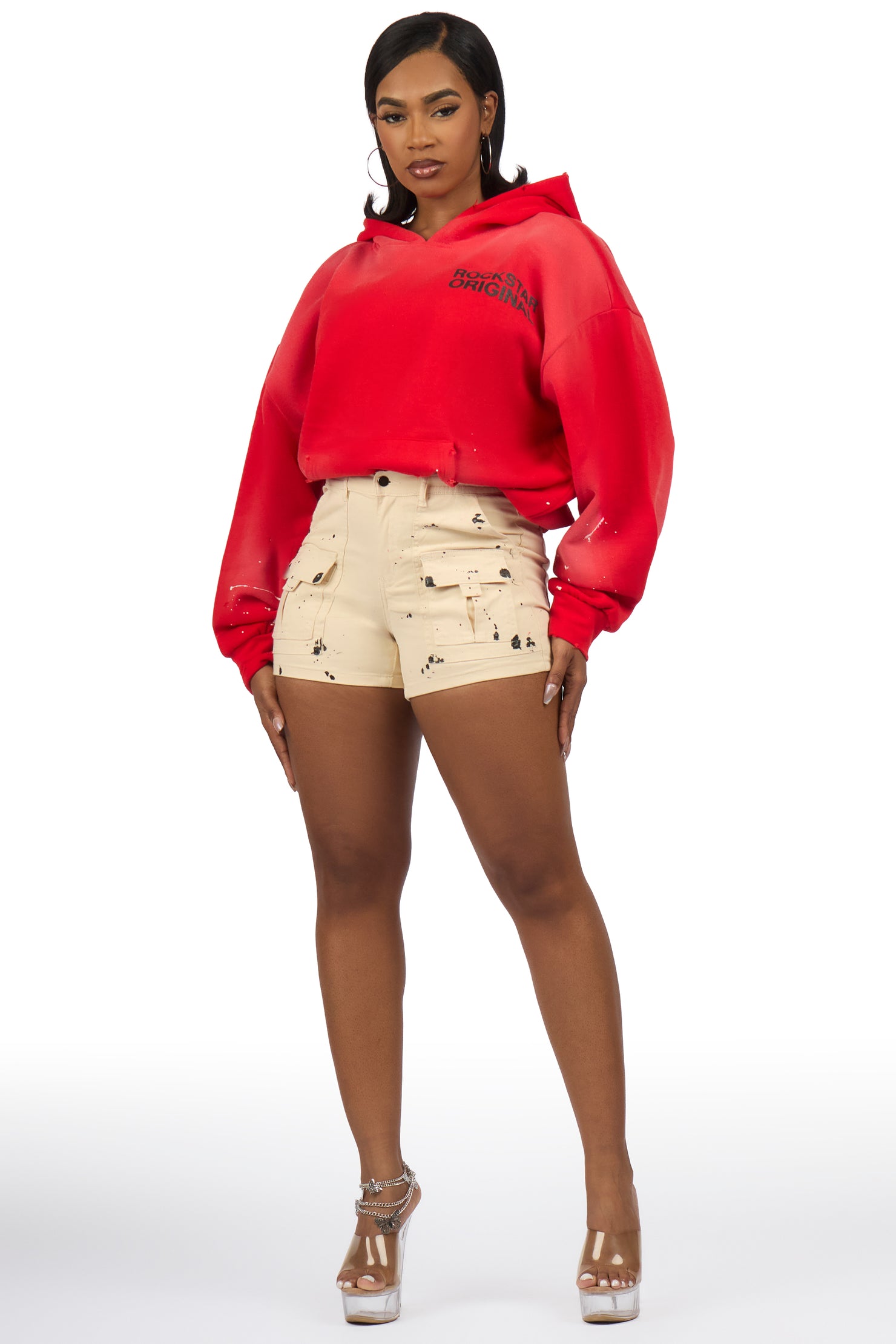 Reigna Red Oversized Hoodie