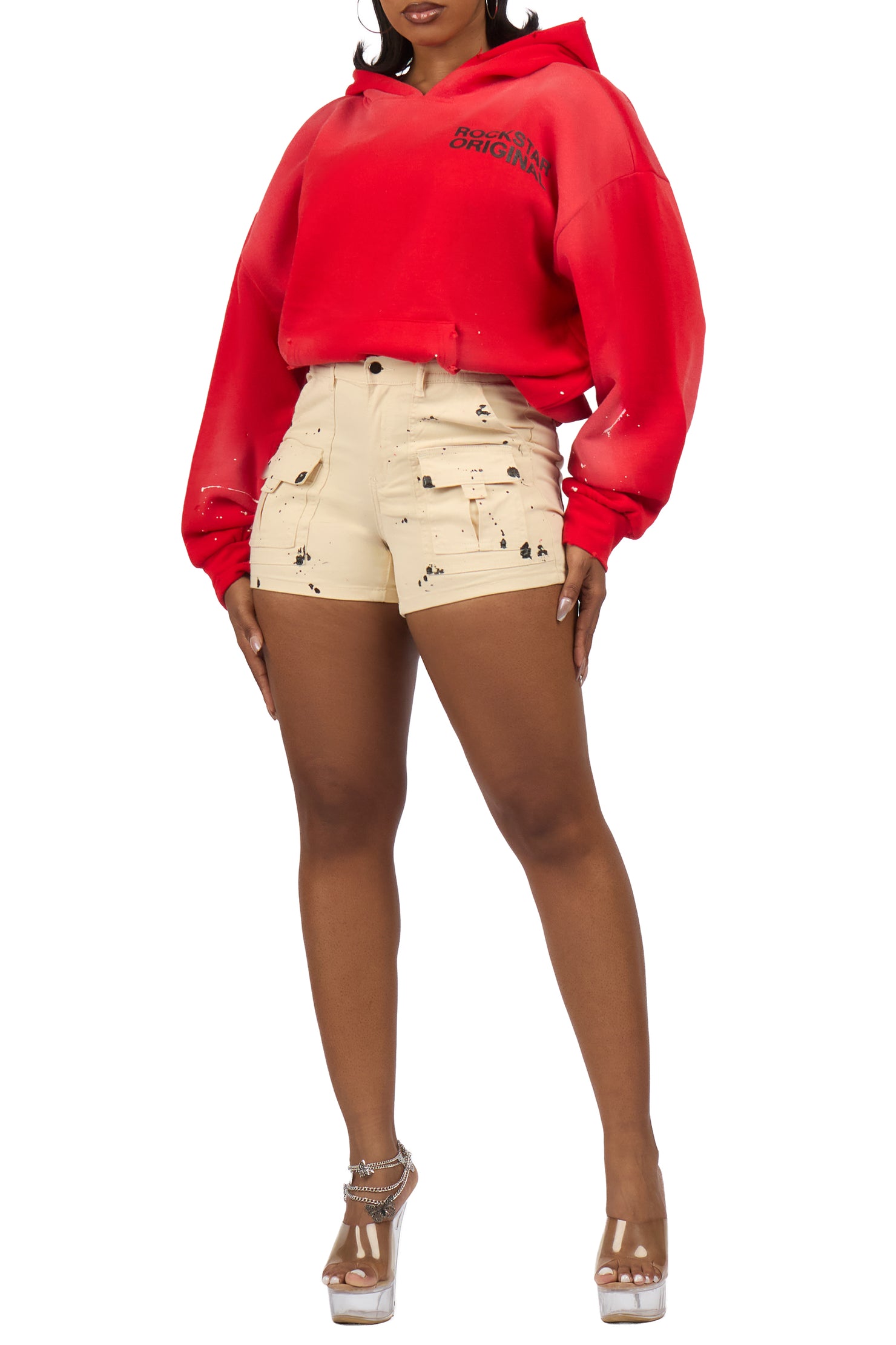 Tashunte Ivory Painted Short