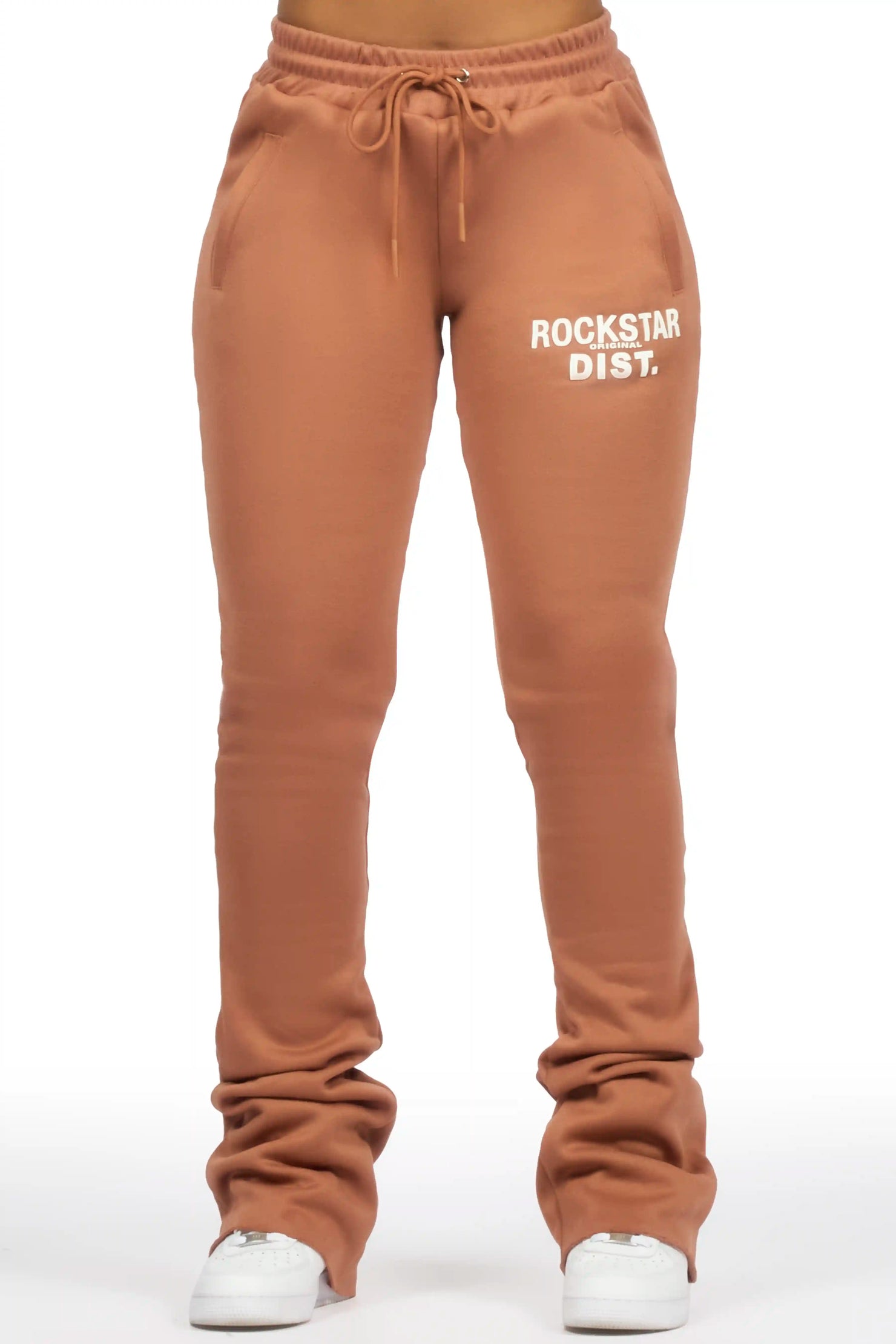 Juliana Mocha Super Stacked Track Pant