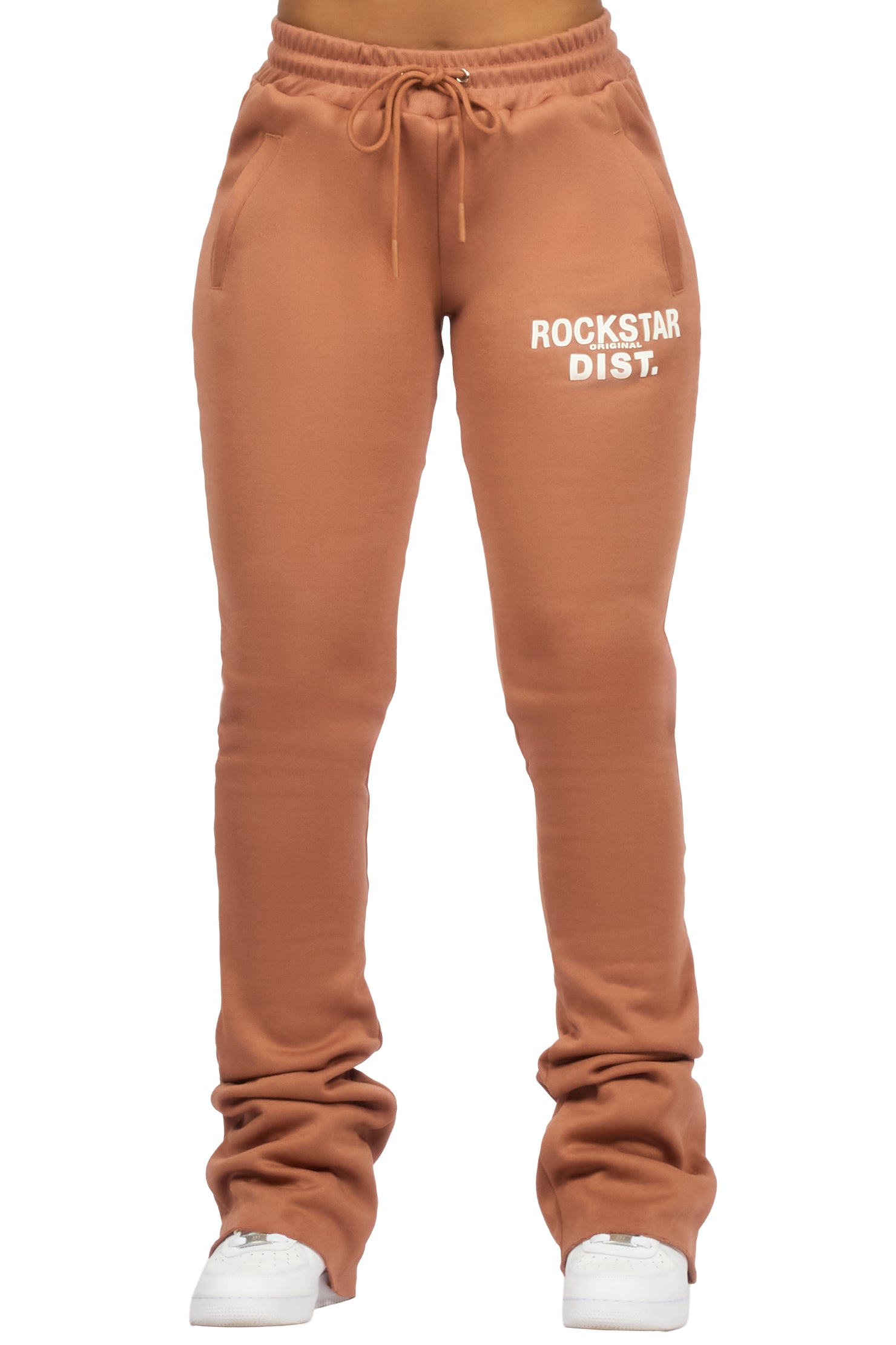 Juliana Mocha Super Stacked Track Pant