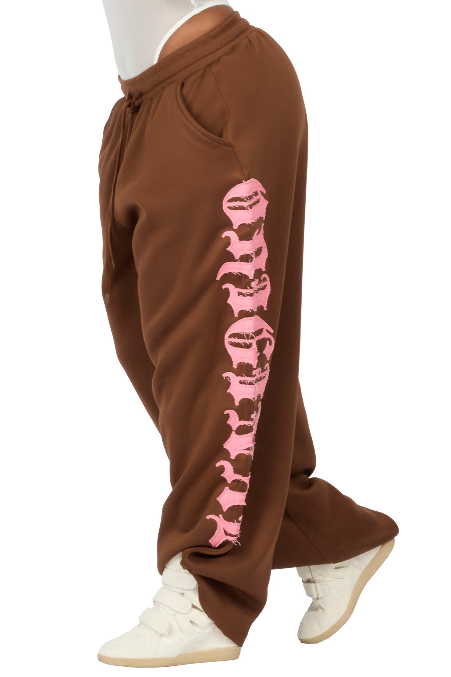 Camrona Brown Patched Baggy Track Pant
