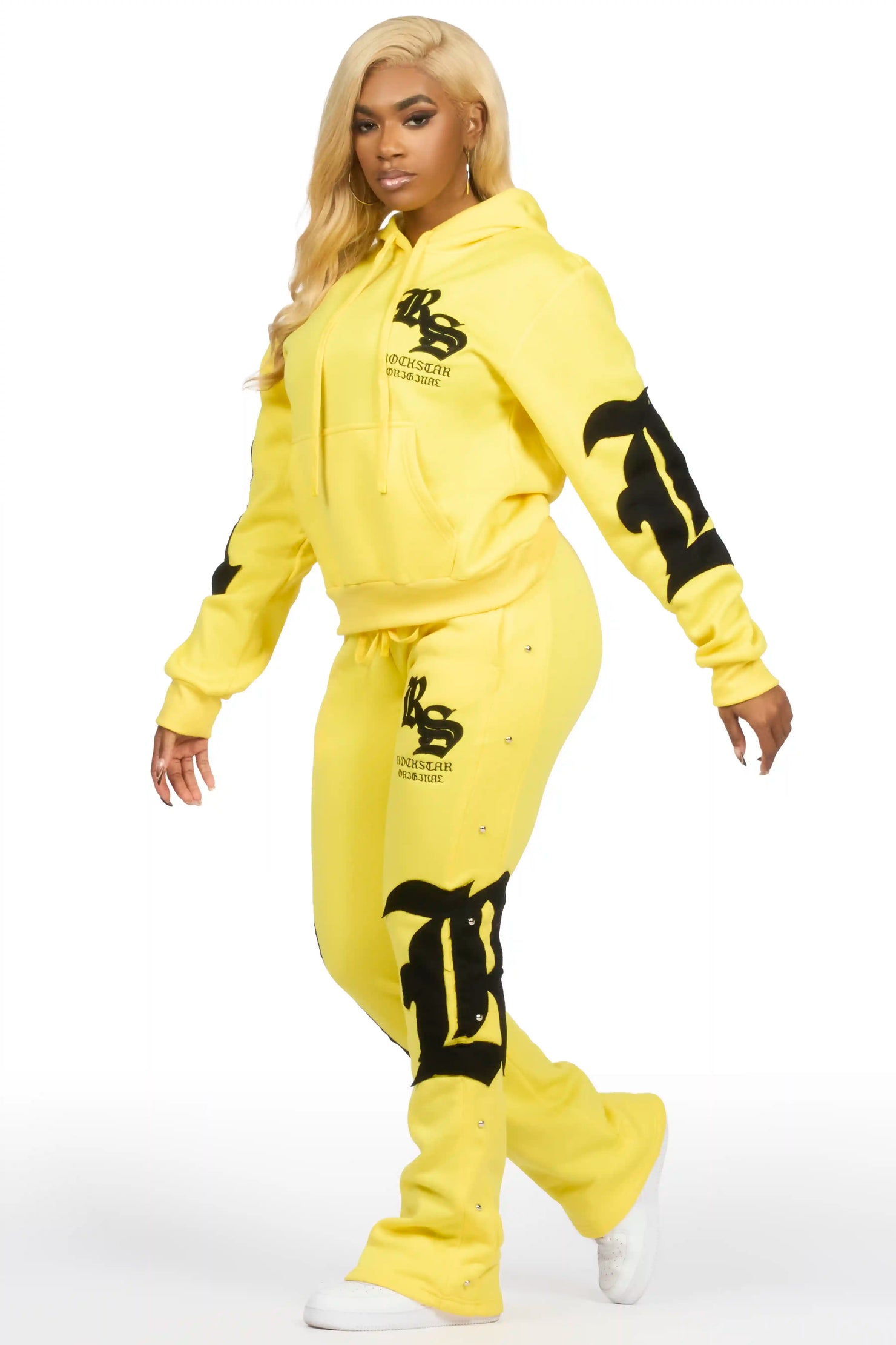 Shironda Yellow Snap Stacked Track Set