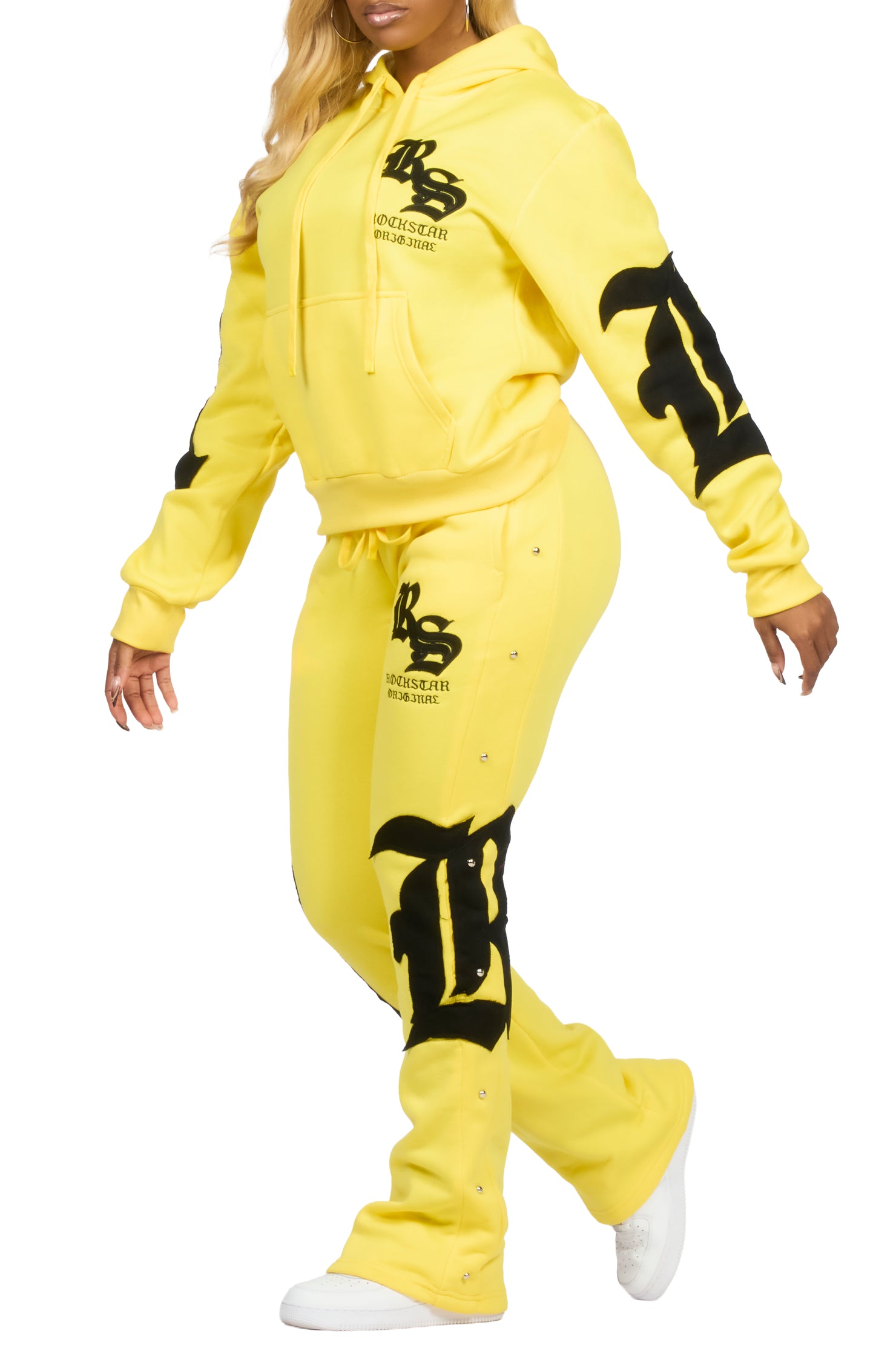 Shironda Yellow Snap Stacked Track Set