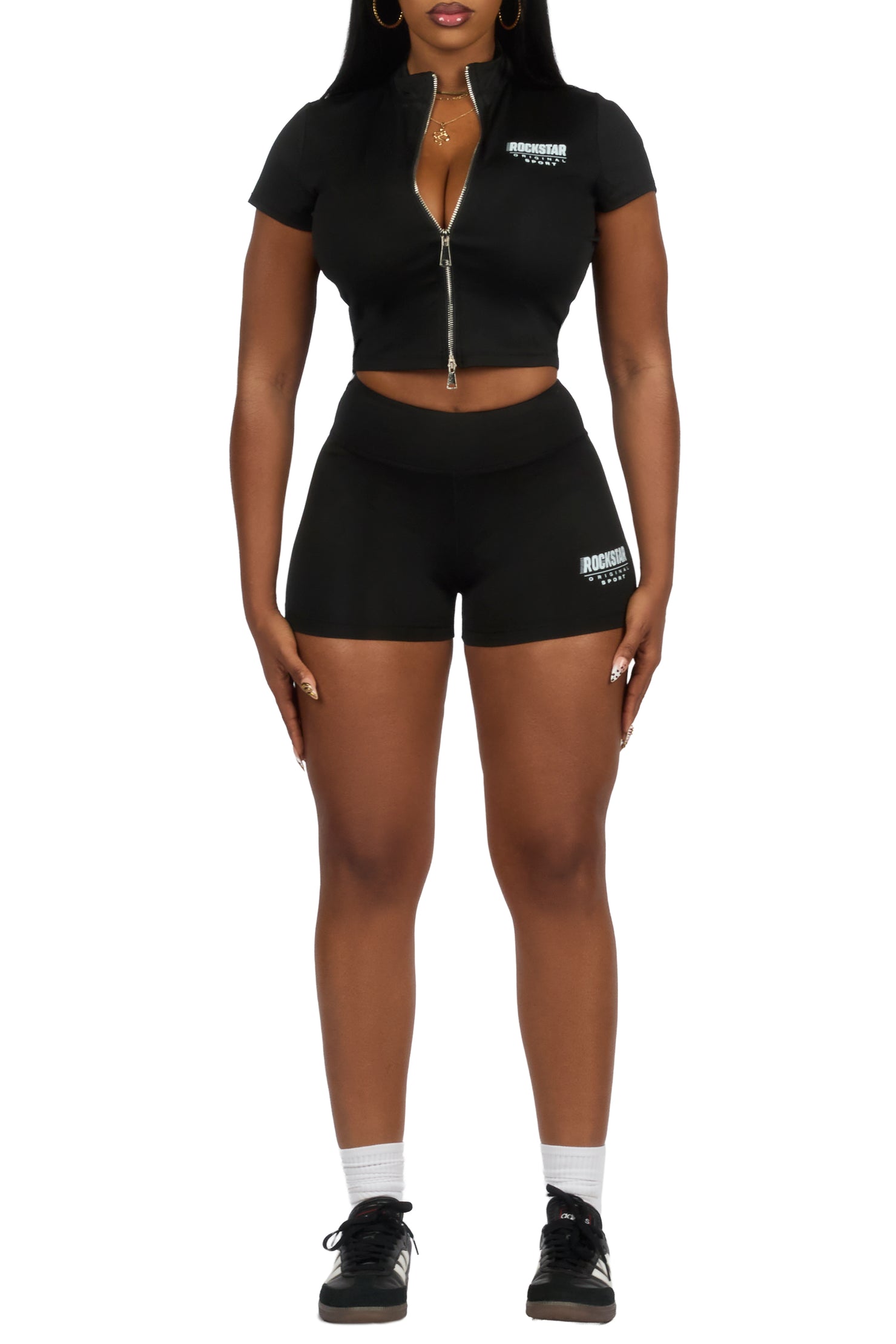 Keelana Black Active Short Set