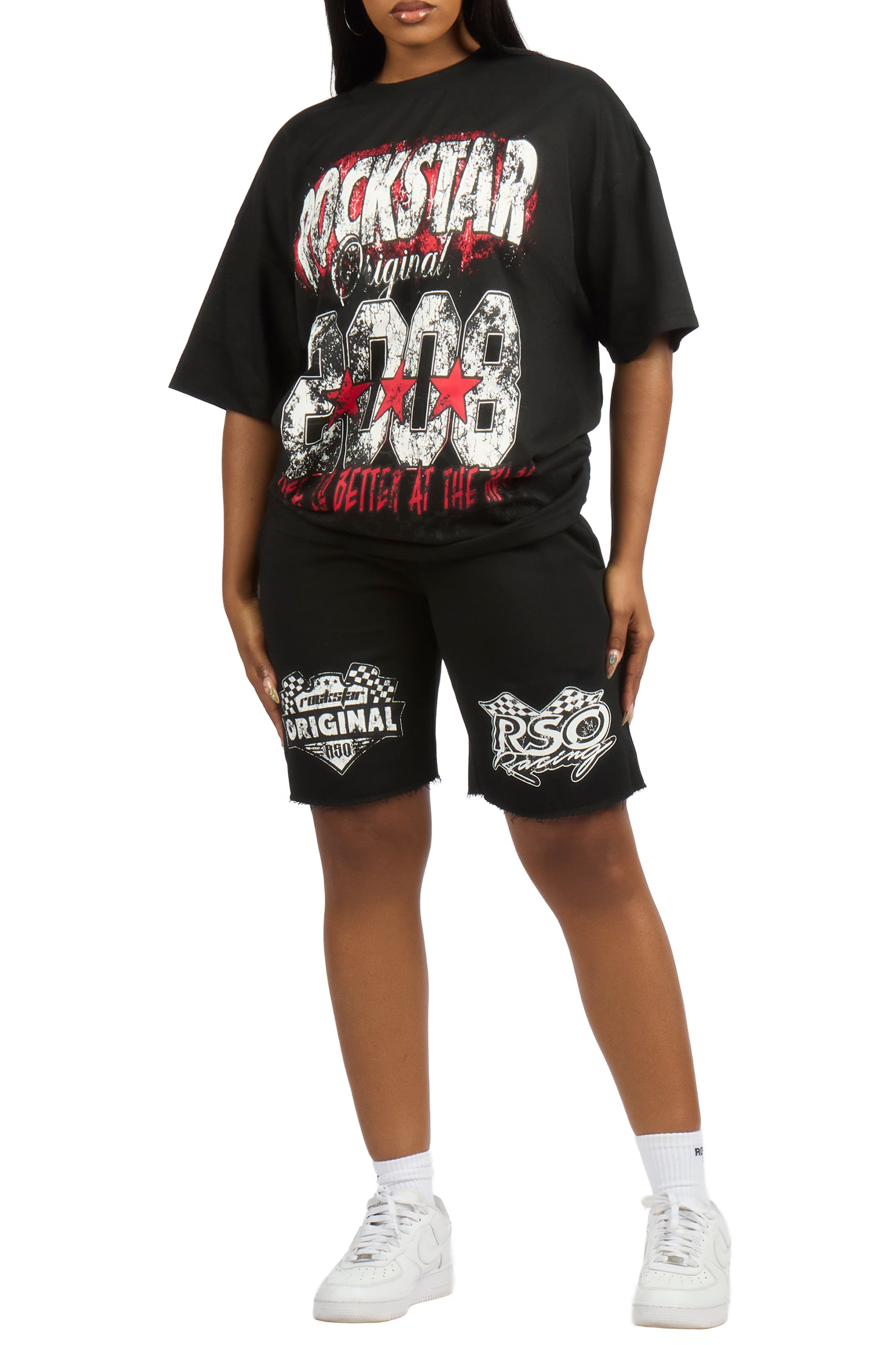 Ashlynn Black T-Shirt Short Set