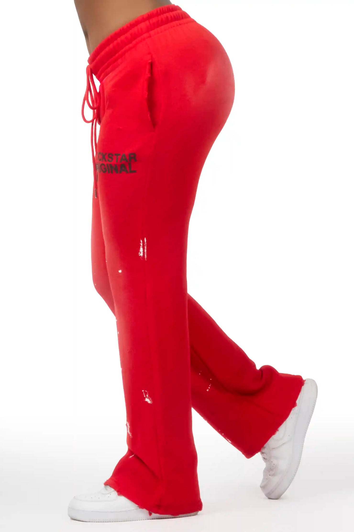 Reigna Red Stacked Flare Pant