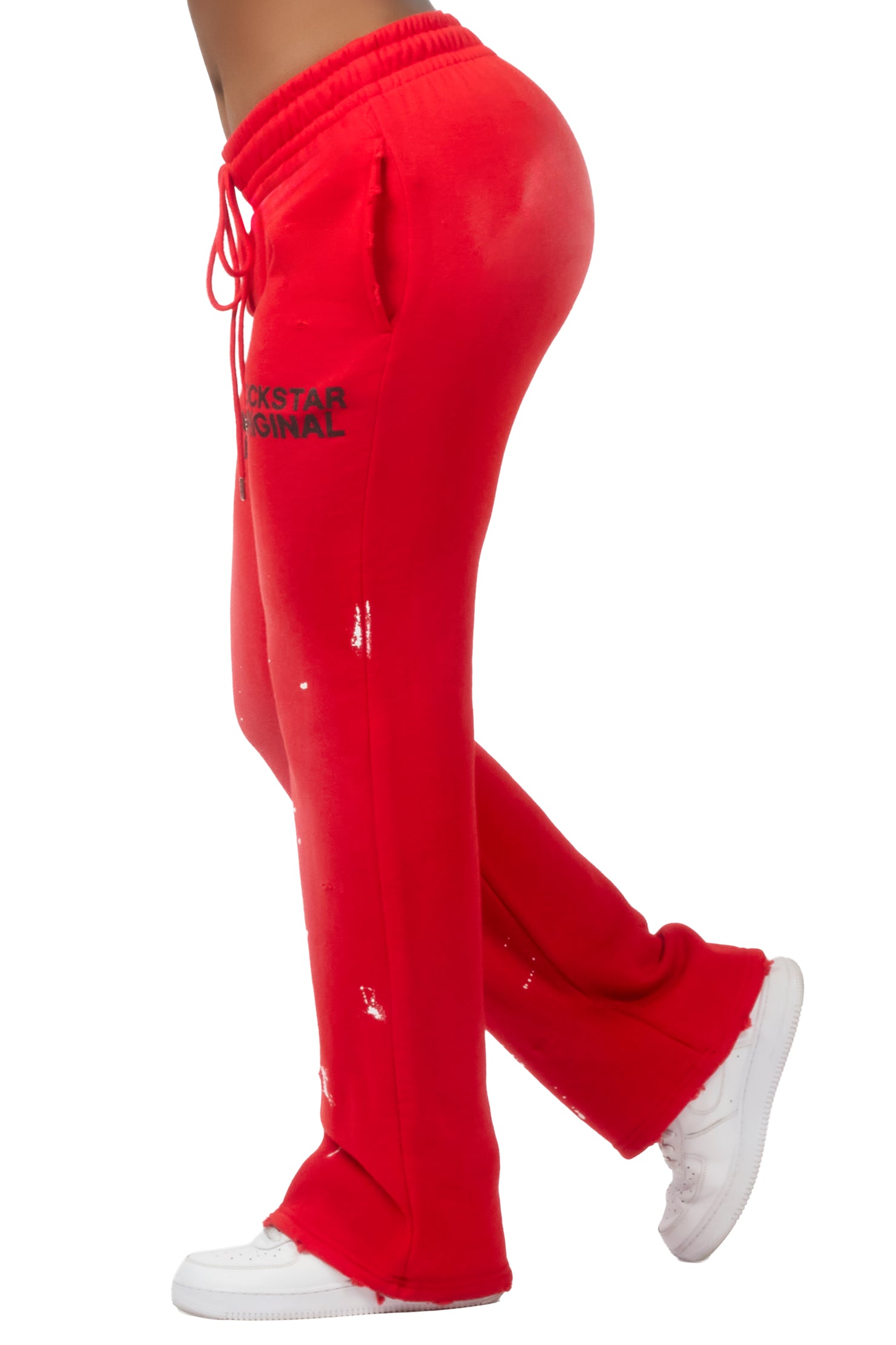 Reigna Red Stacked Flare Pant