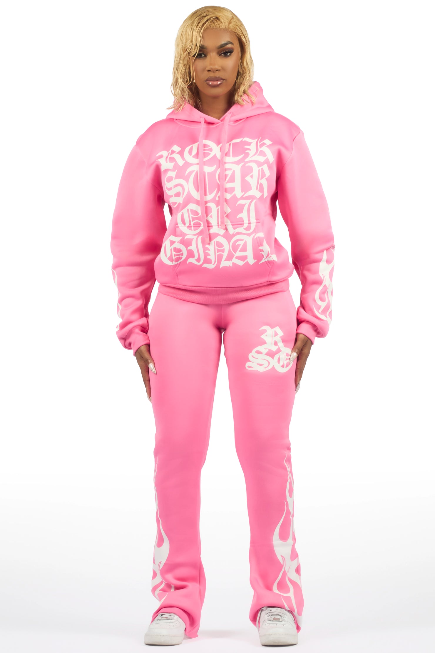 Anisha Pink Stacked Track Set