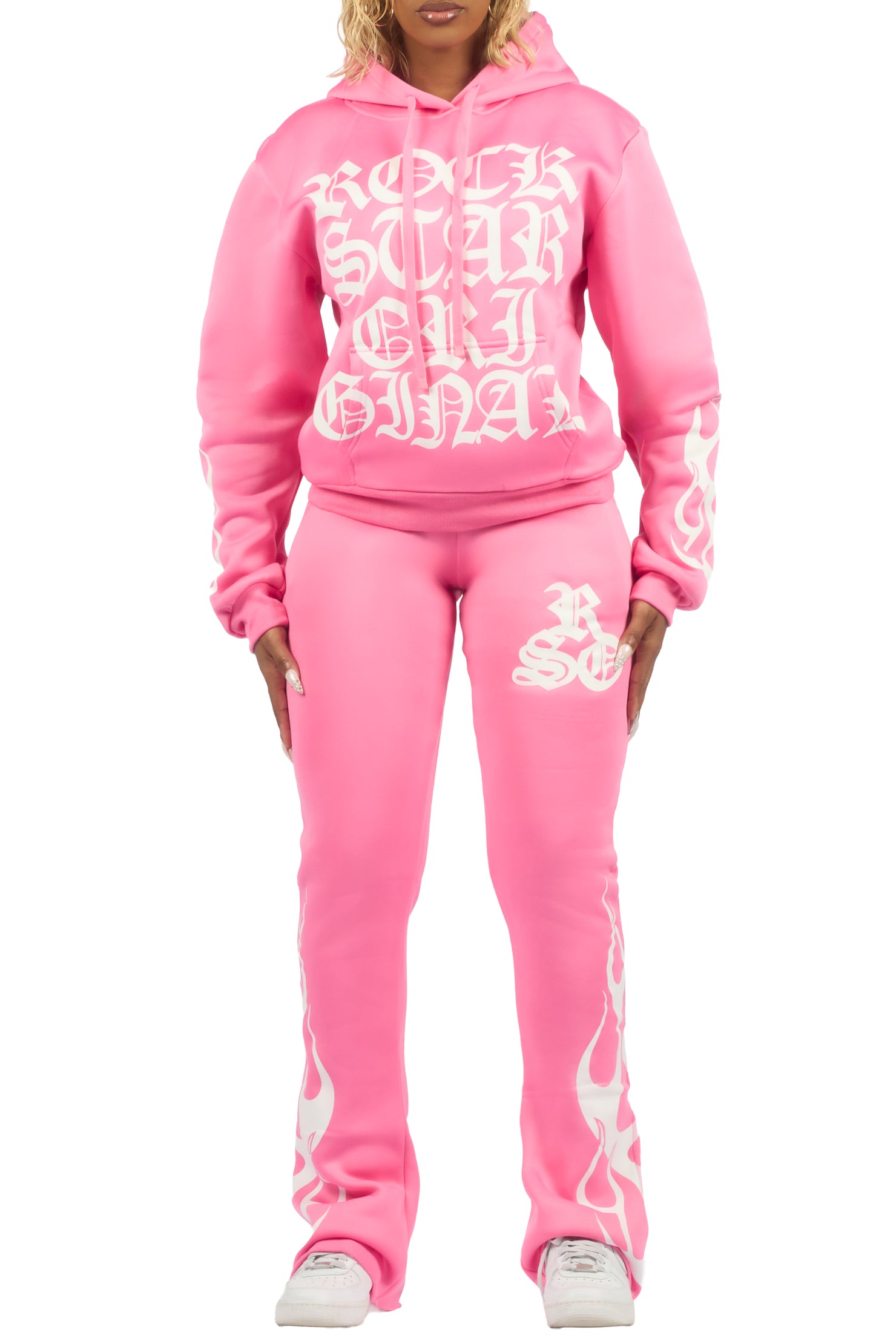 Anisha Pink Stacked Track Set