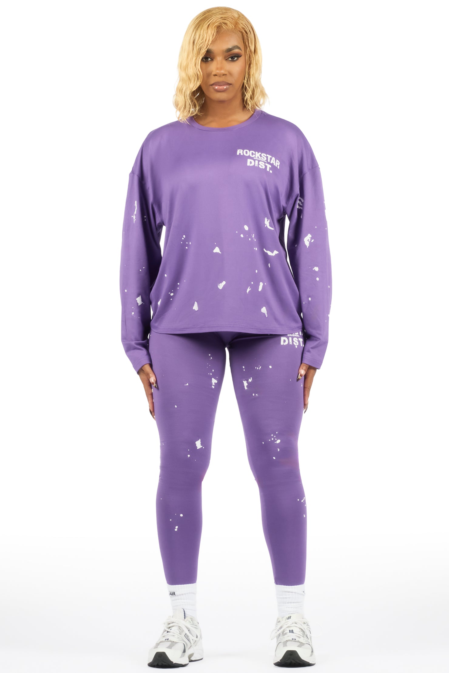 Living For It Purple Long Sleeve Legging Set