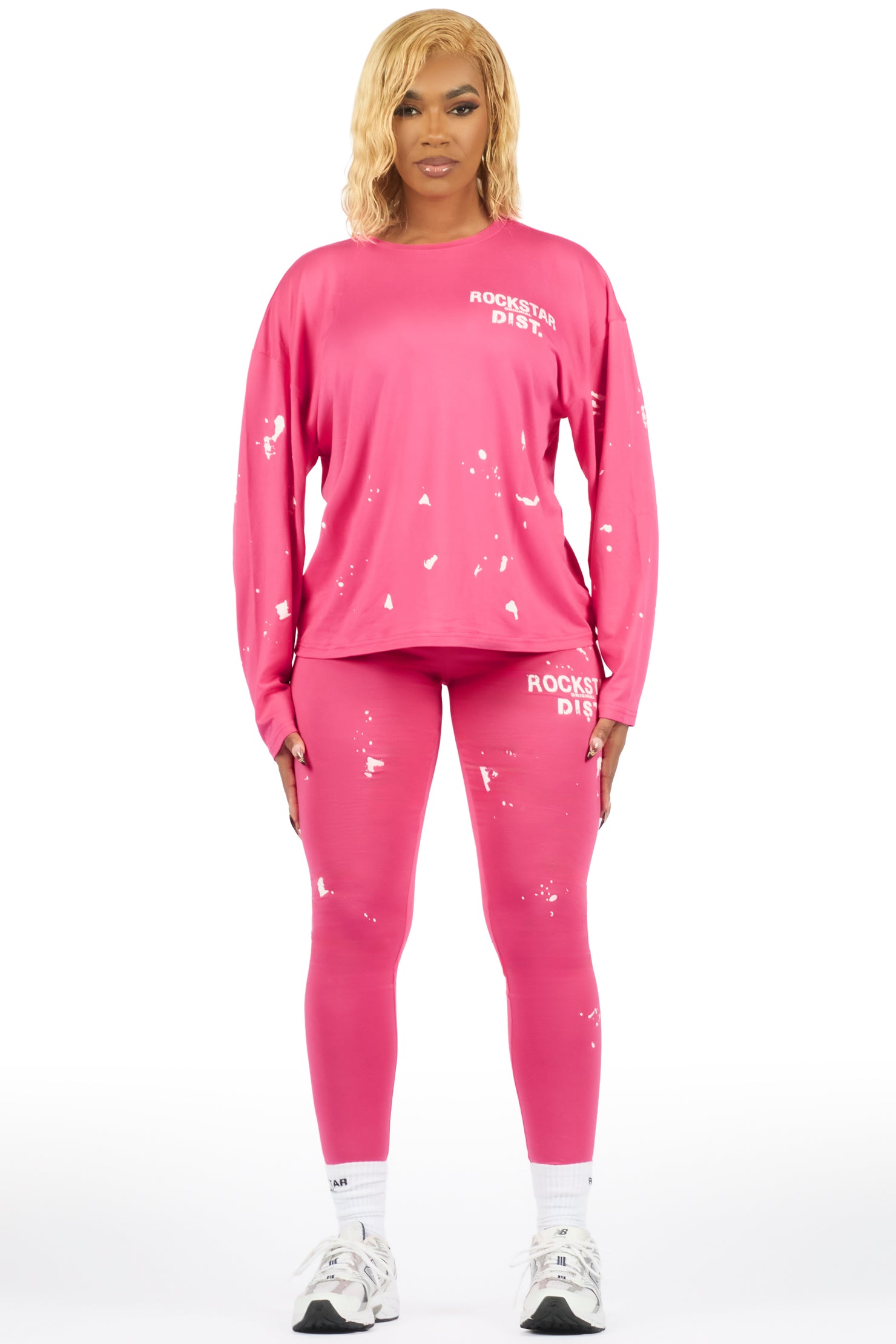 Living For It Fuchsia Long Sleeve Legging Set