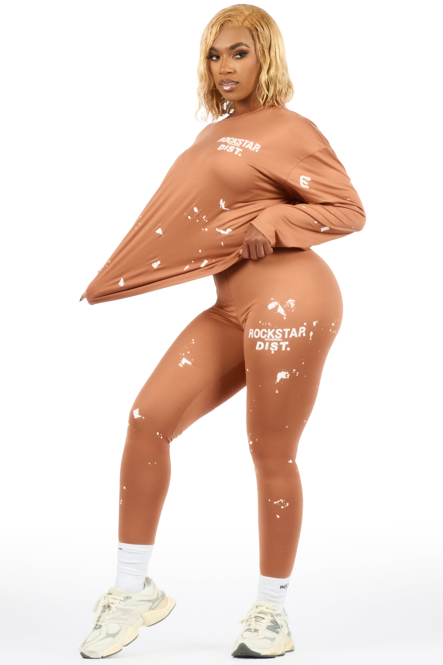 Living For It Mocha Long Sleeve Legging Set