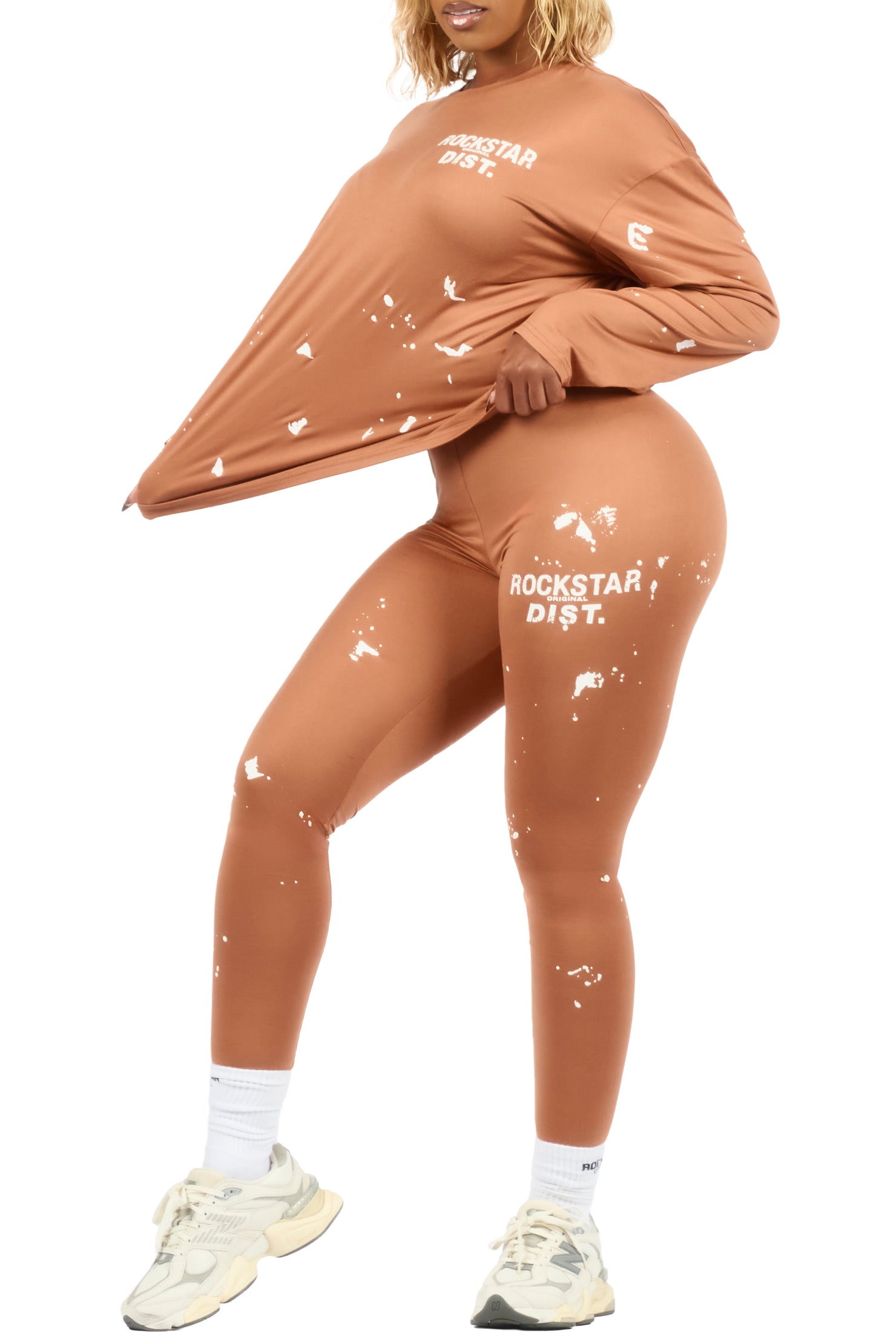 Living For It Mocha Long Sleeve Legging Set