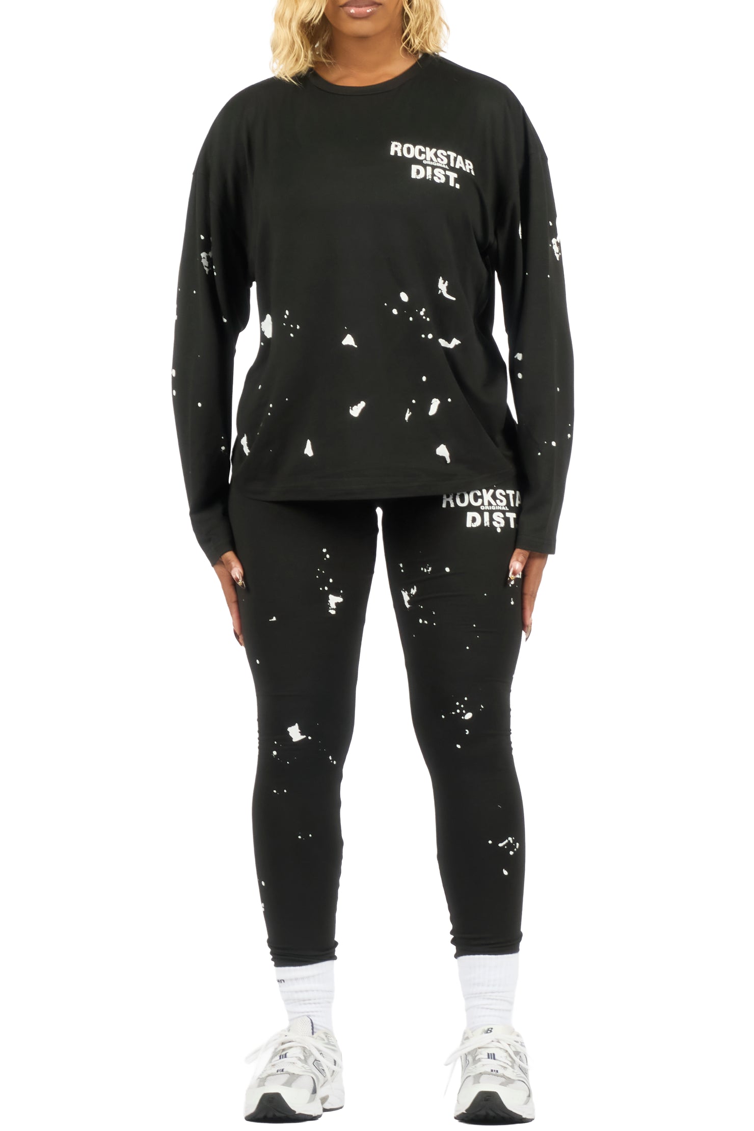 Living For It Black Long Sleeve Legging Set