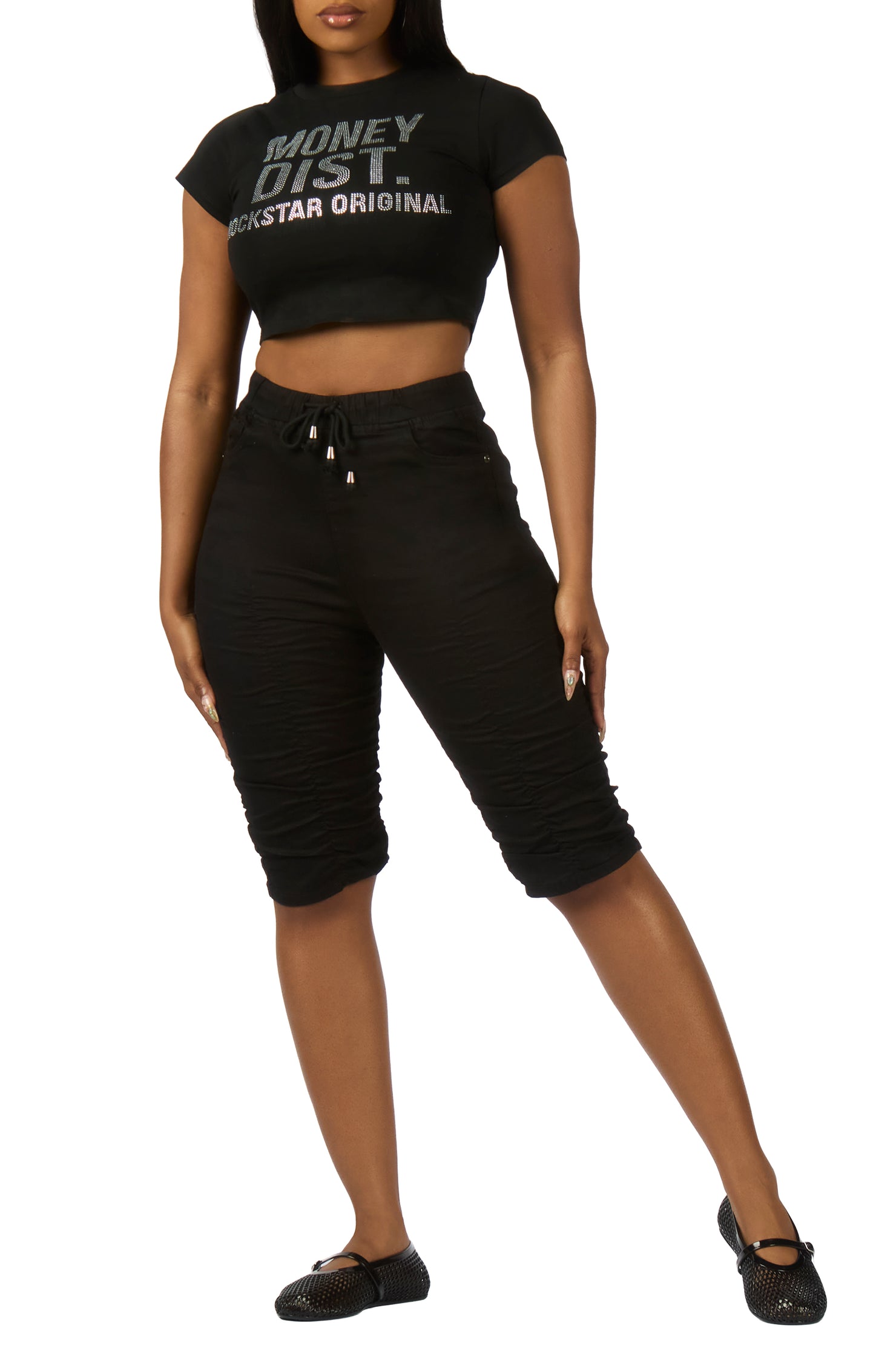 Janea Black Bermuda Short
