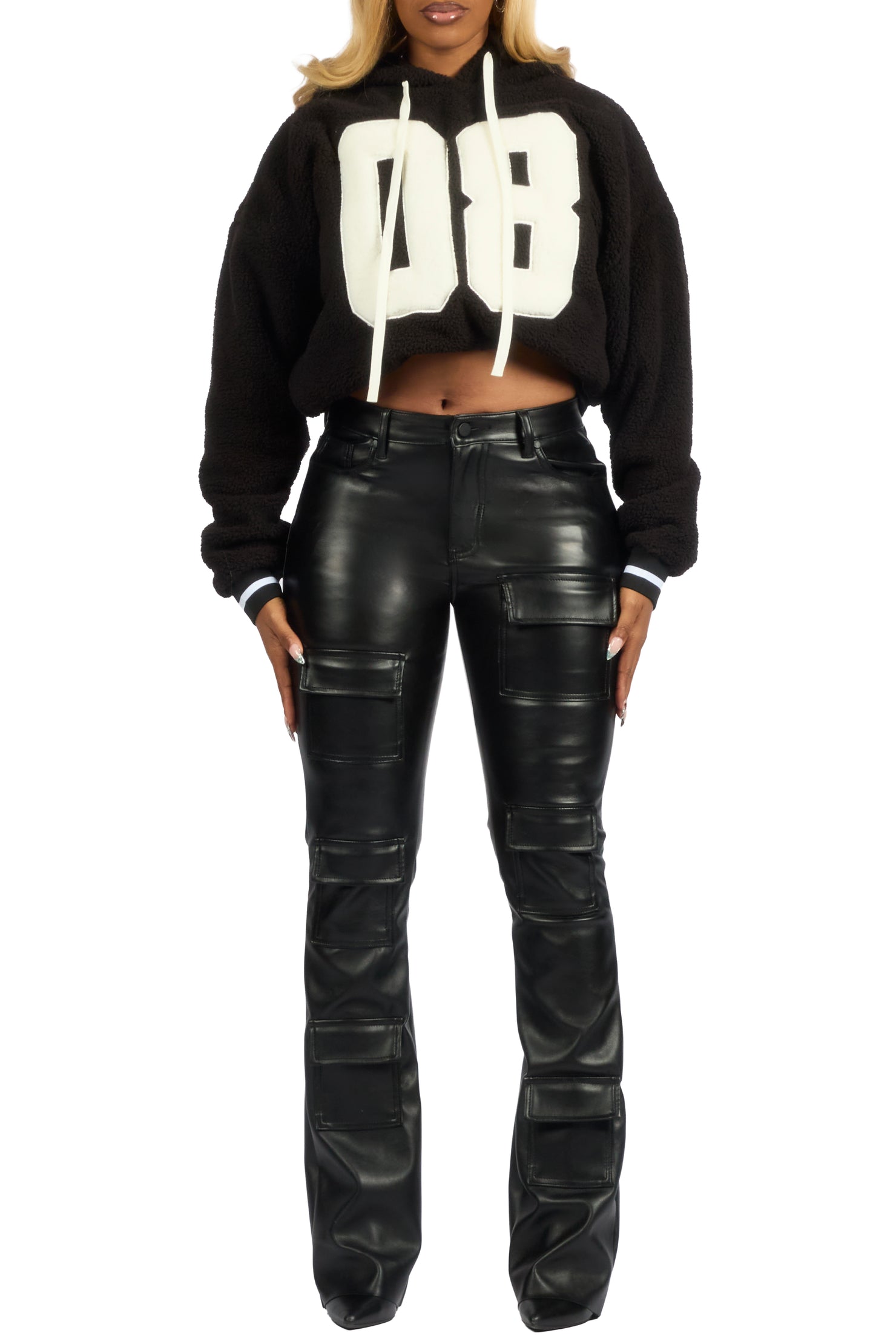 Leilla Black Sherpa Hoodie