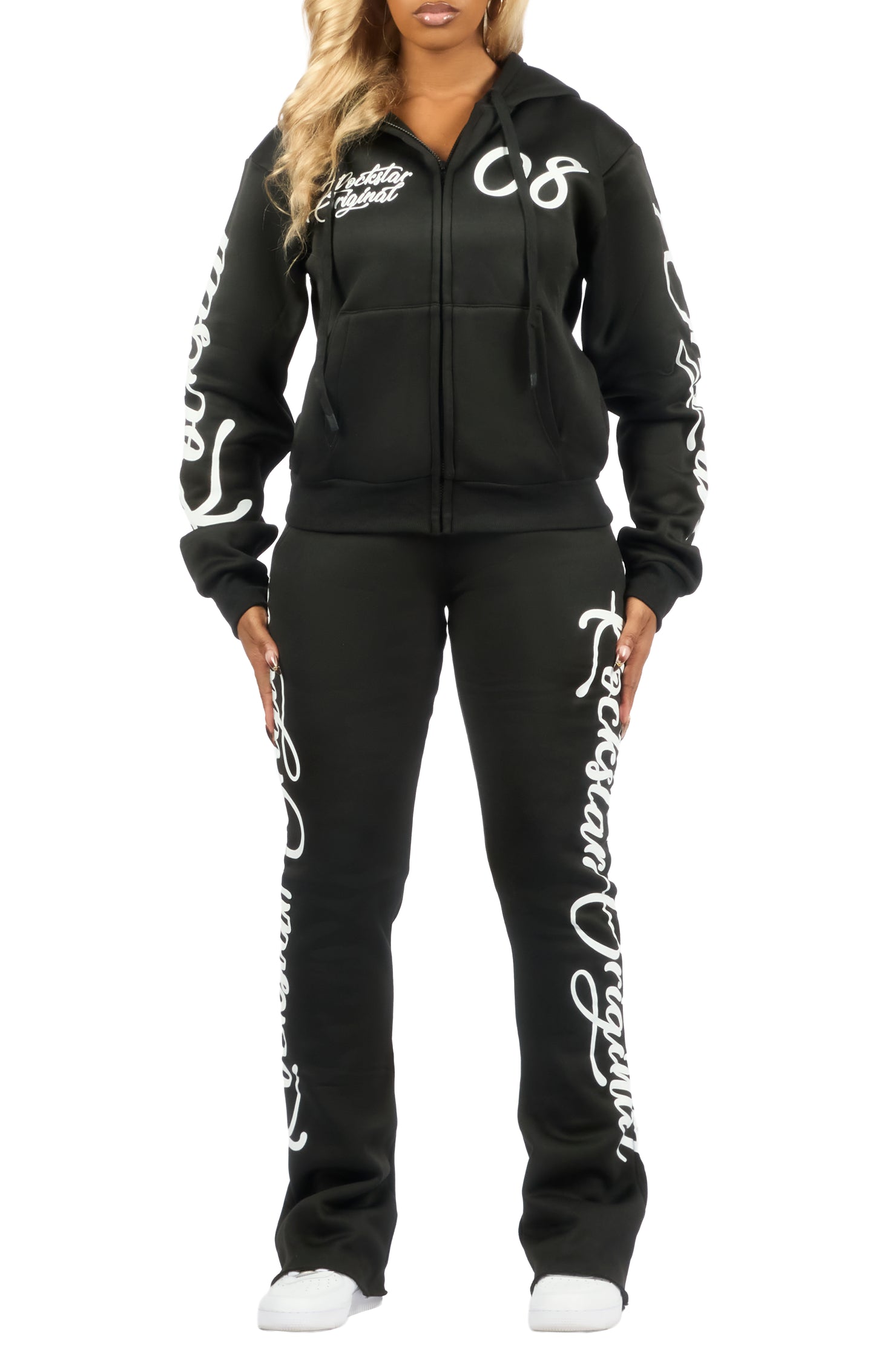 Nakesha Black Stacked Track Set