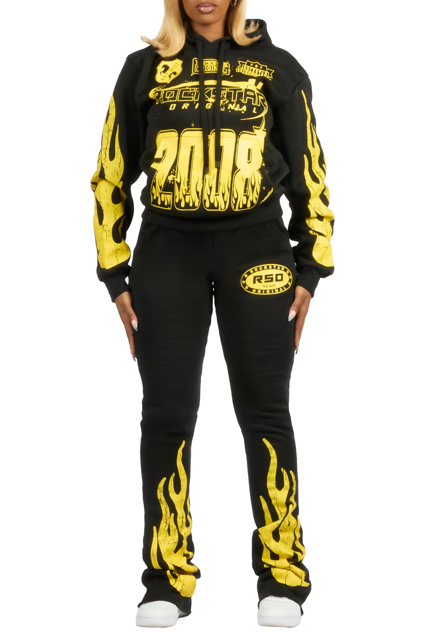 Esha 2.0 Black/Yellow Super Stacked Flare Track Set