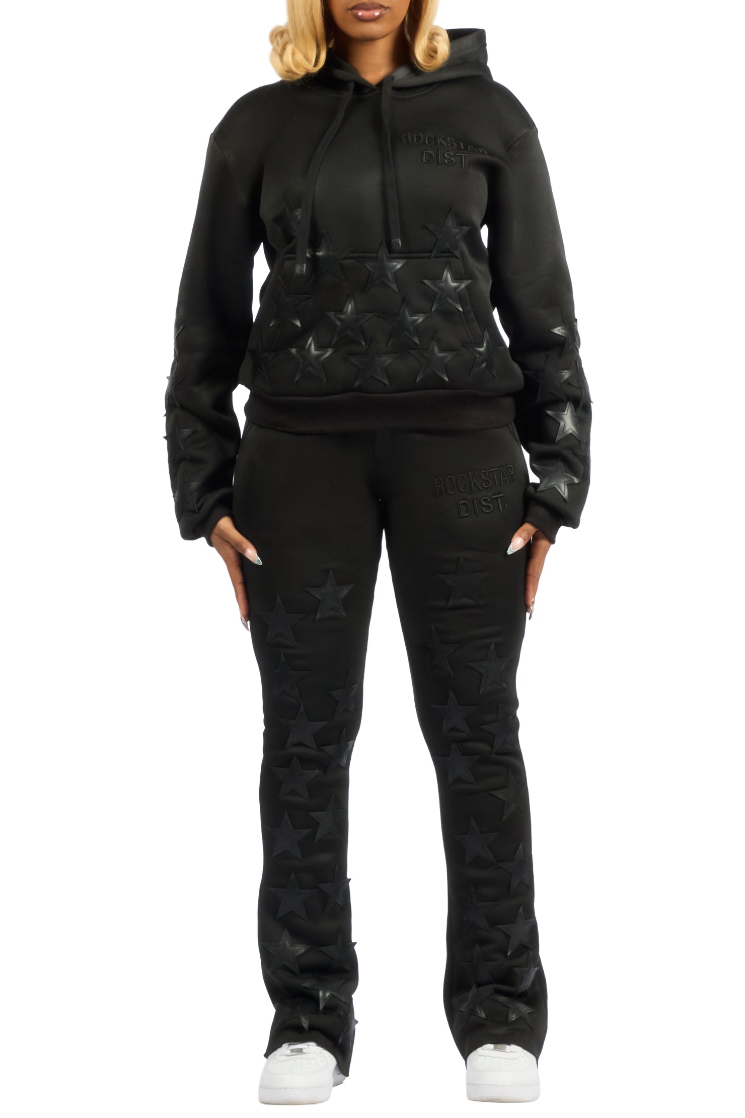 Starlena Black Stacked Track Set