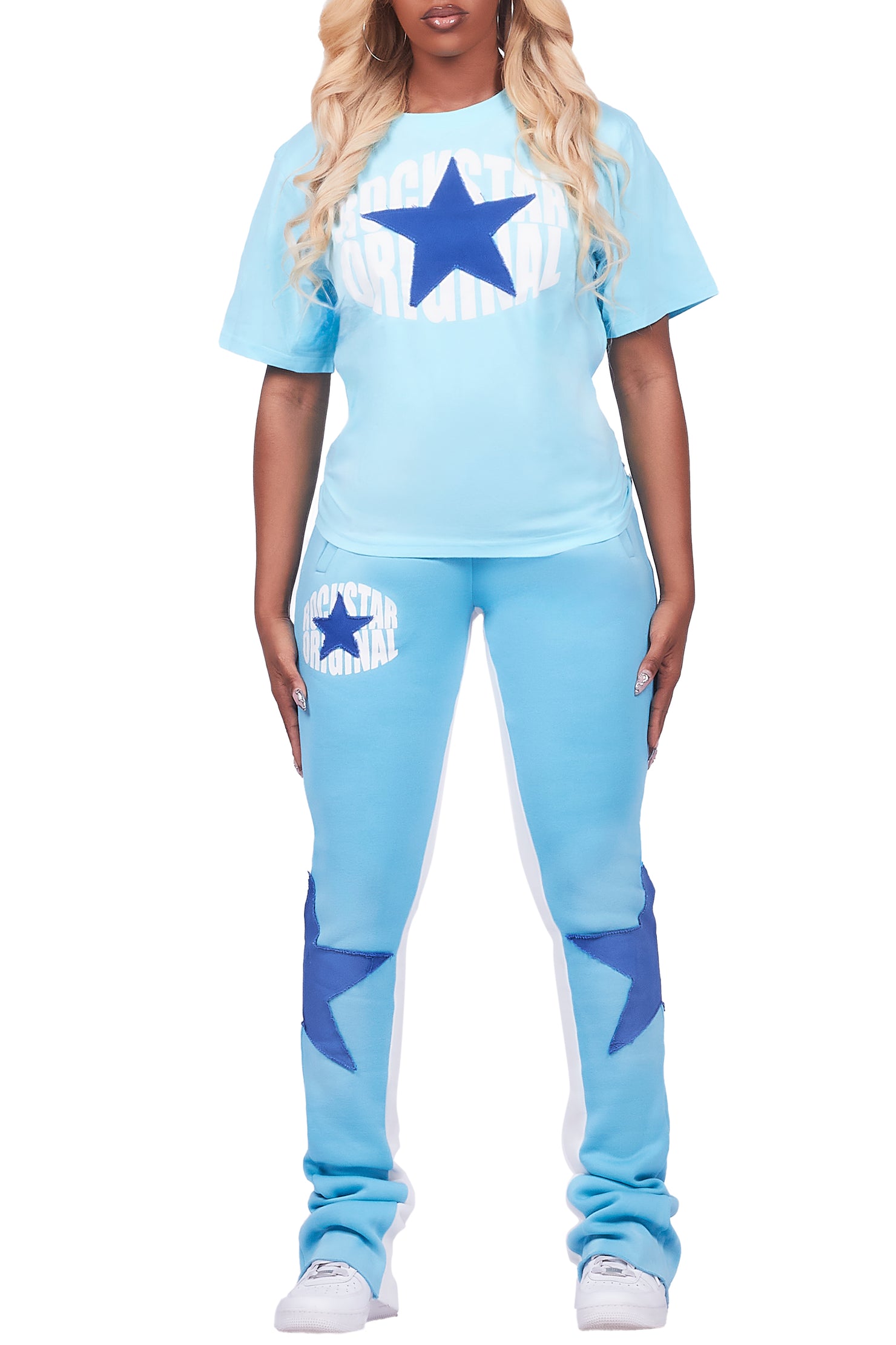 Kaliyah Bright Blue T-Shirt Trackset