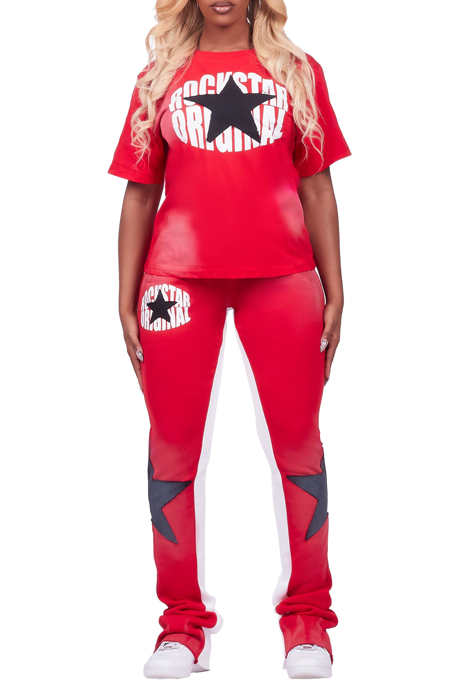 Kaliyah Red T-Shirt Trackset