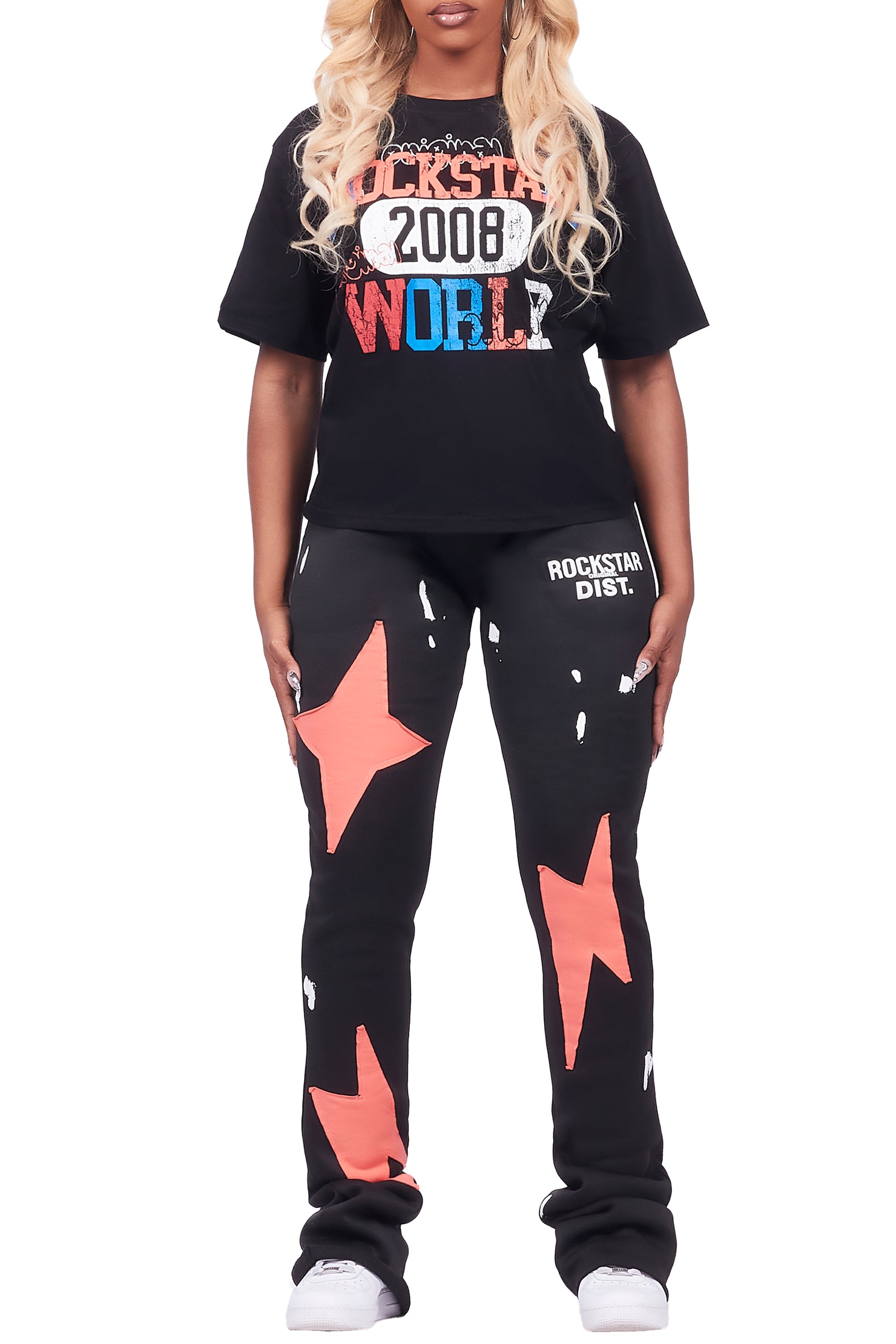 Aliyah Black T-Shirt Trackset