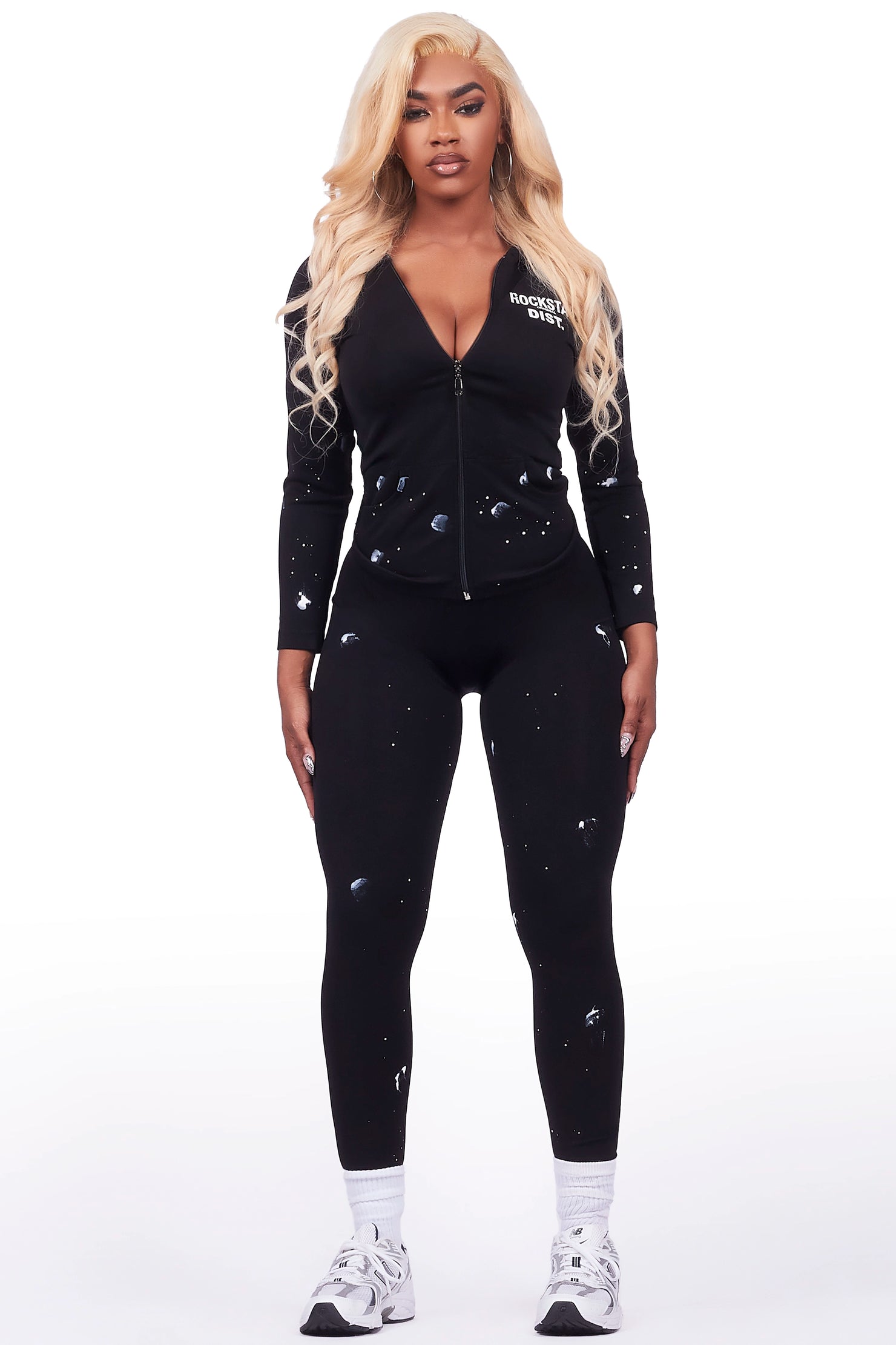 Verlena Black Painted Active Set