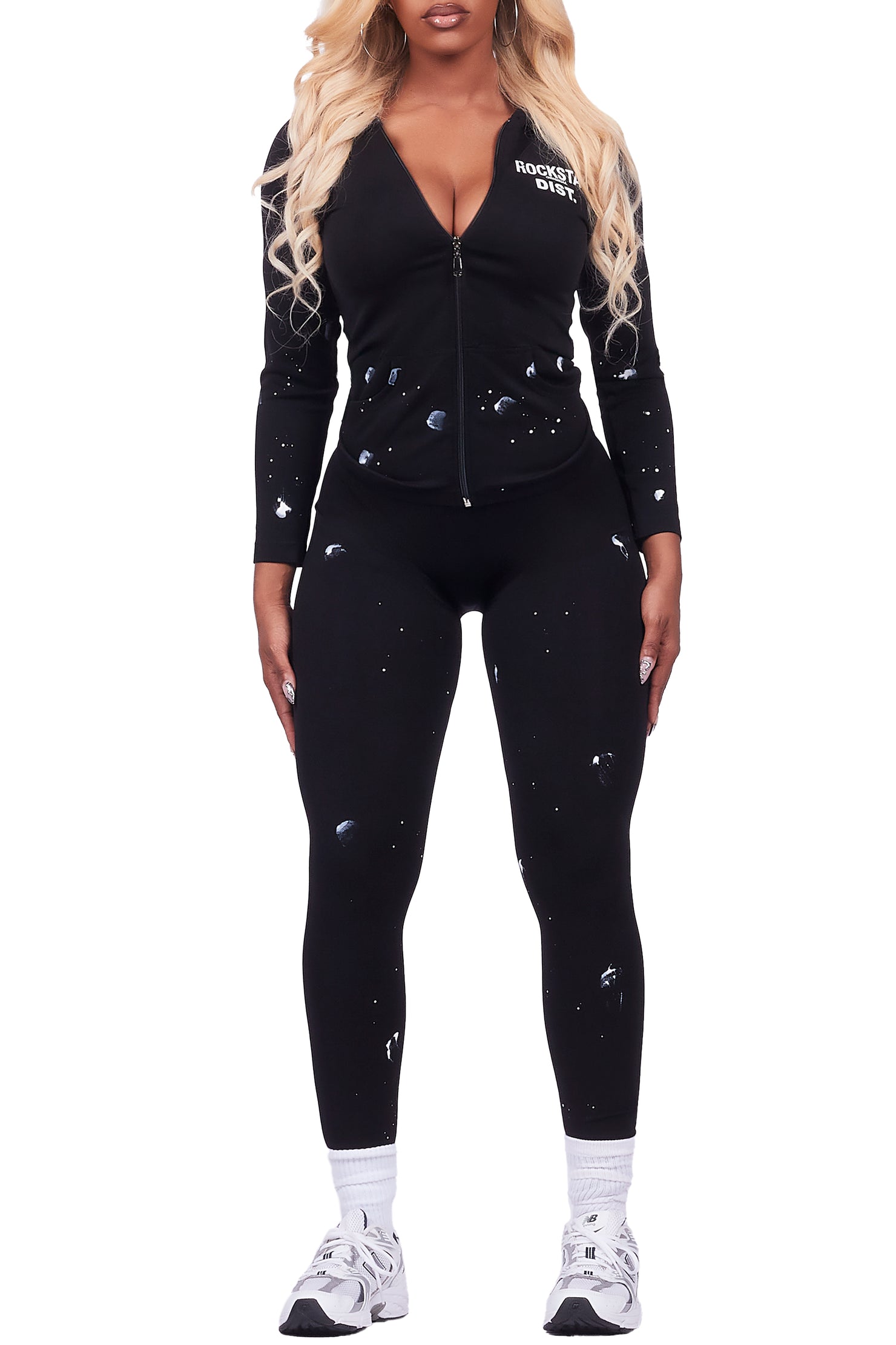 Verlena Black Painted Active Set